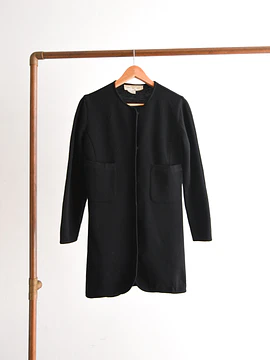 Cardigan negro lana vntg