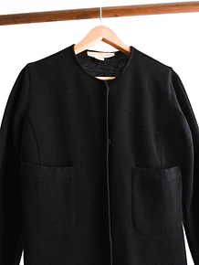 Cardigan negro lana vntg
