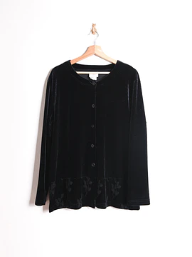 Camisa black velvet 90s