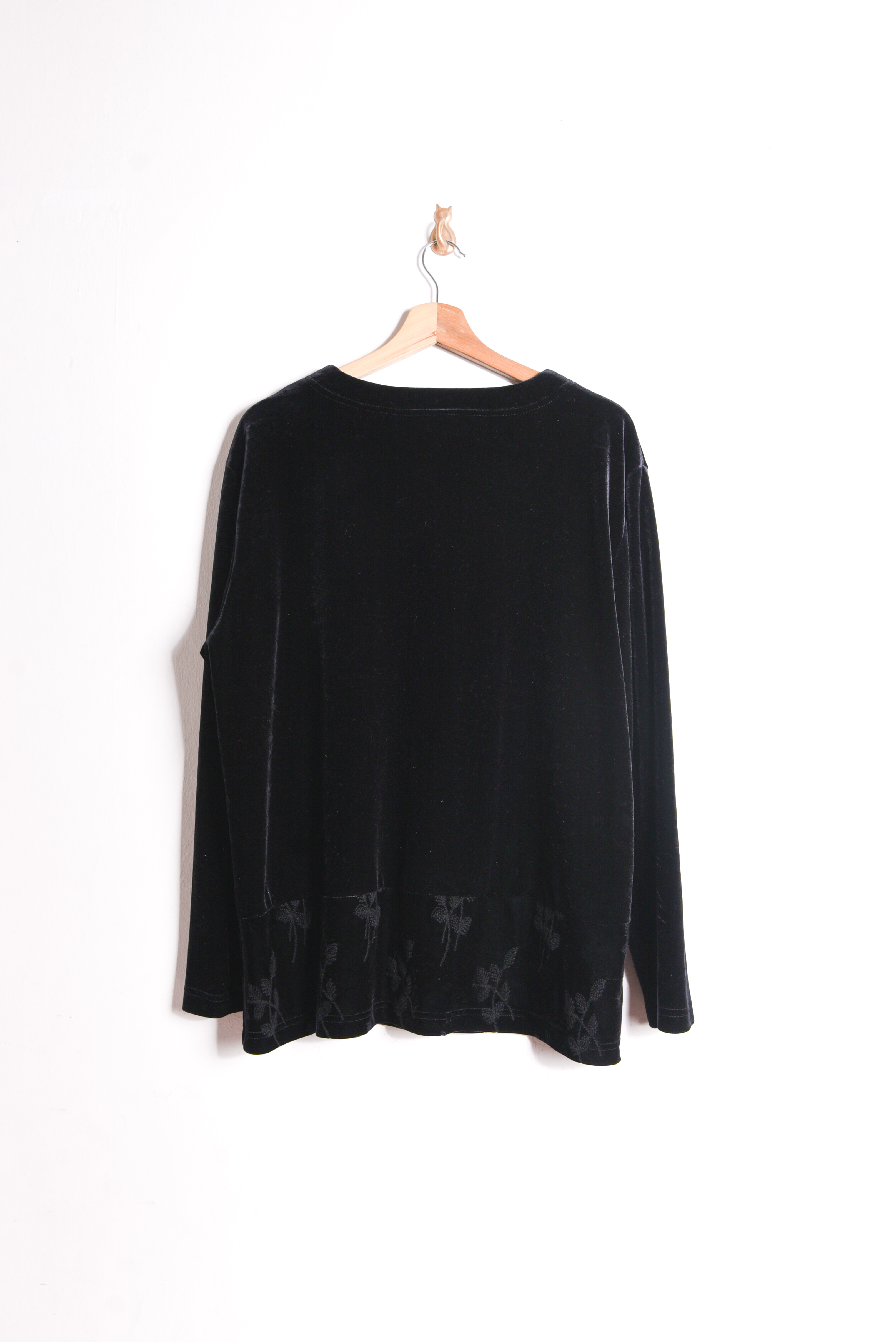 Camisa black velvet 90s