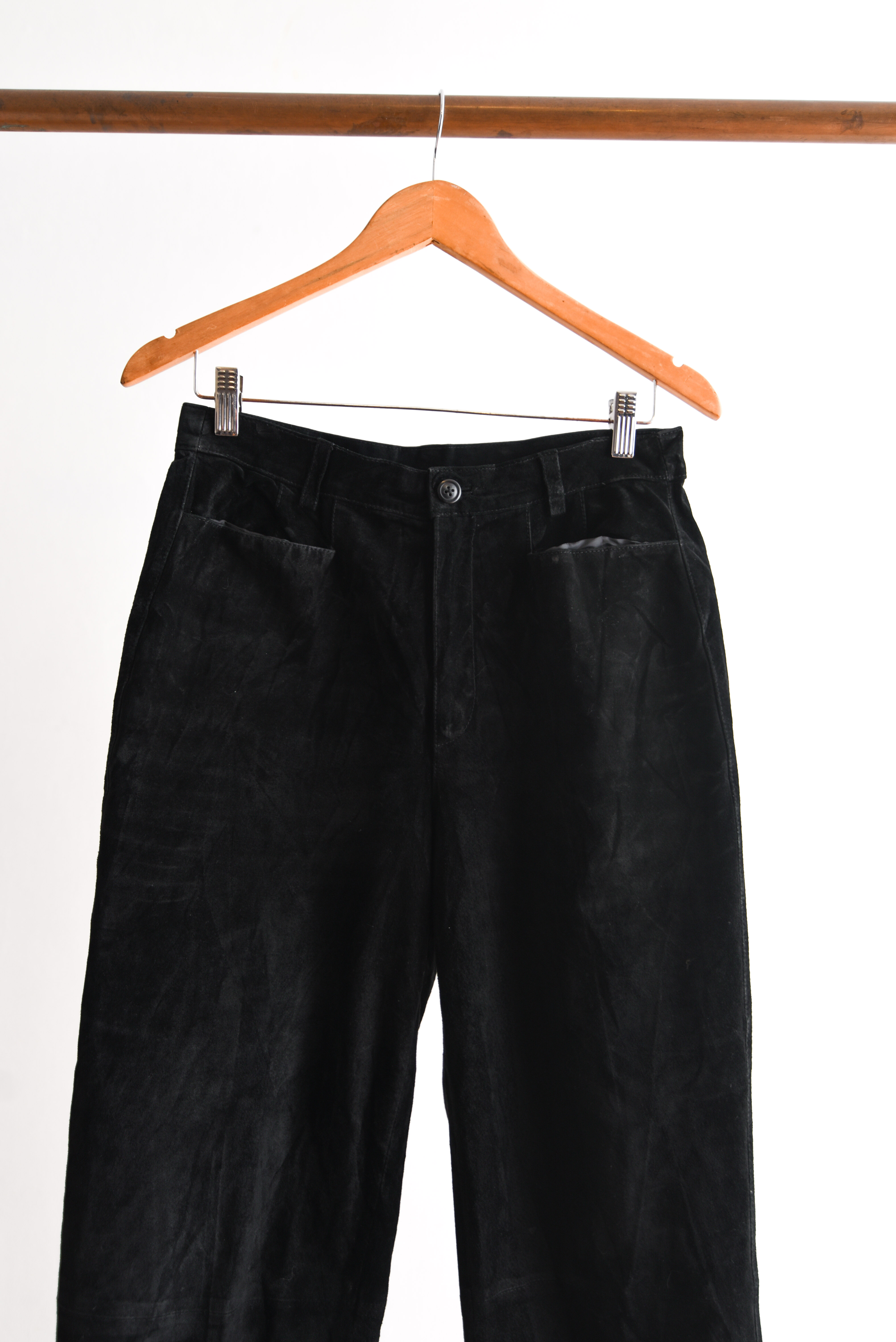 Pantalón vintage black gamuza