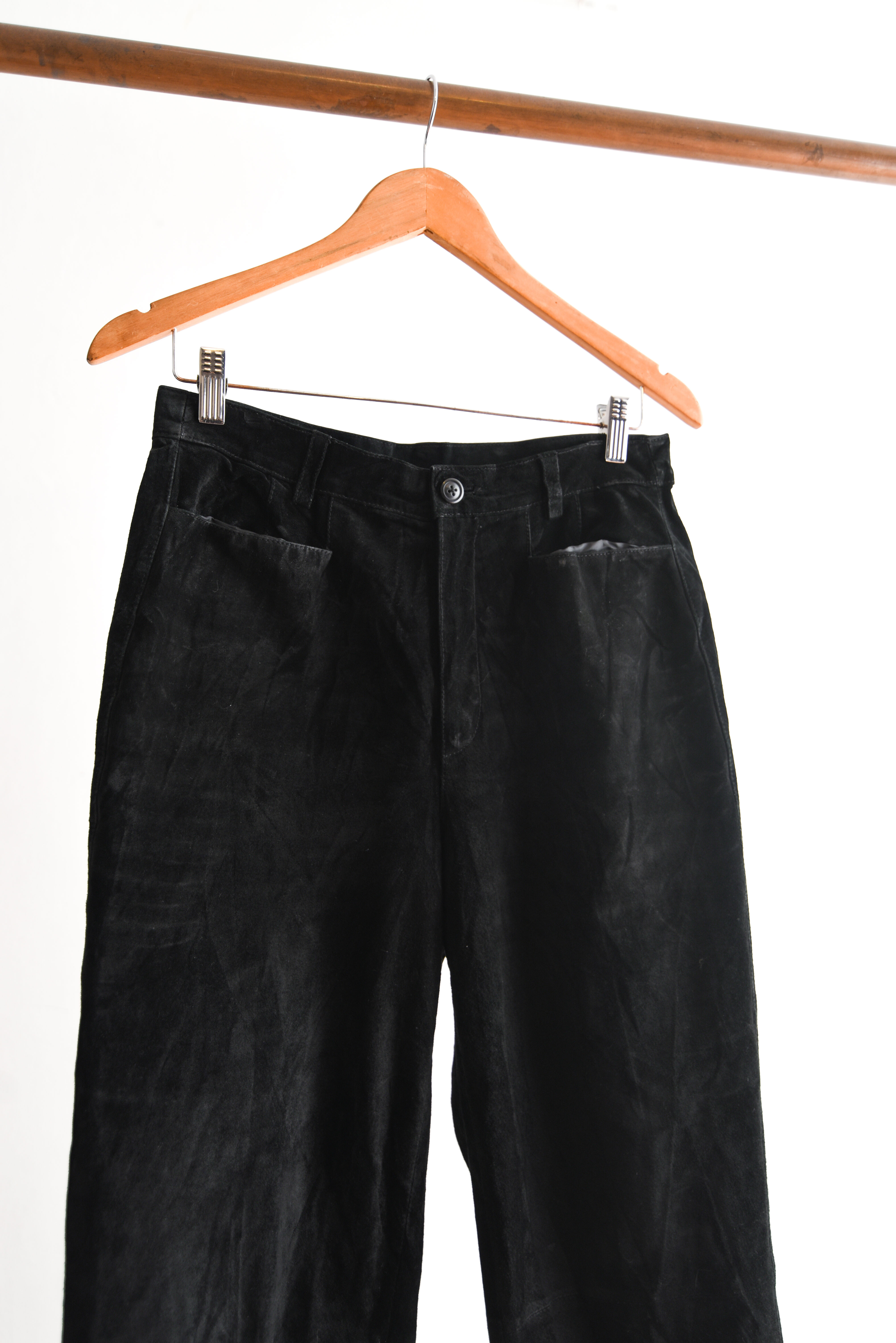 Pantalón vintage black gamuza