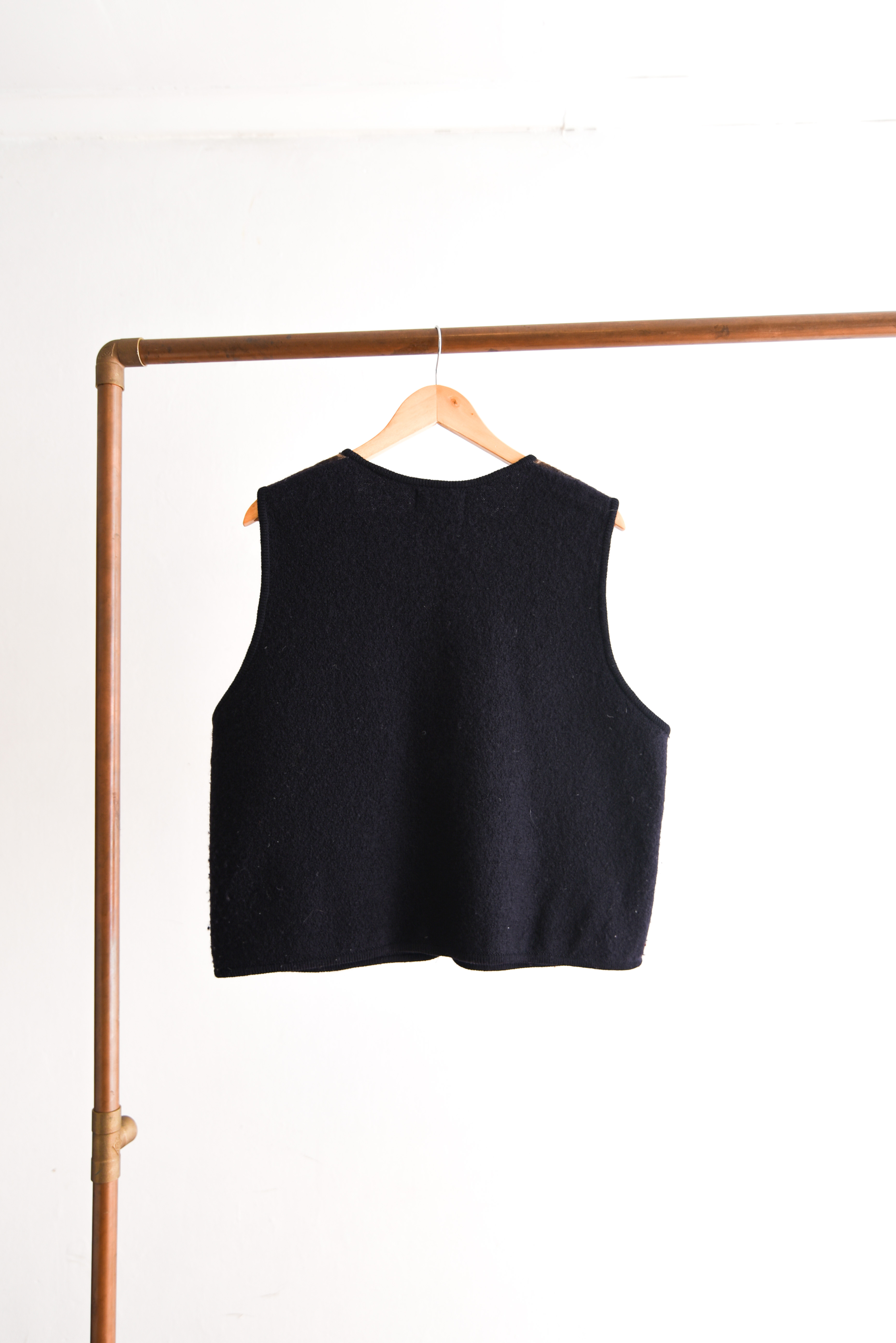 Sweater vest tartán lana vntg
