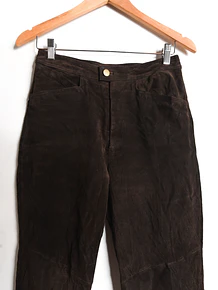 Pantalón gamuza café vintage