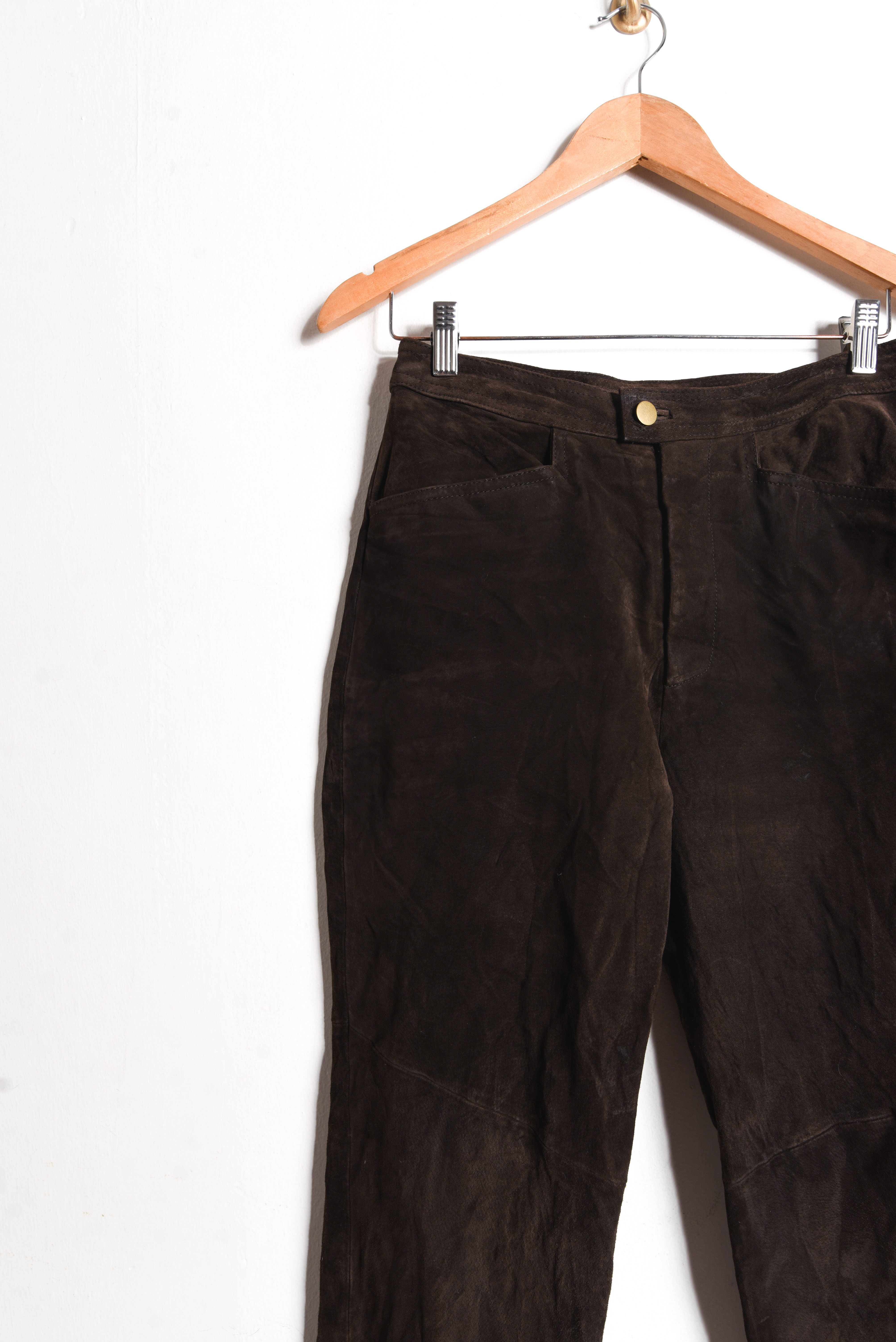 Pantalón gamuza café vintage