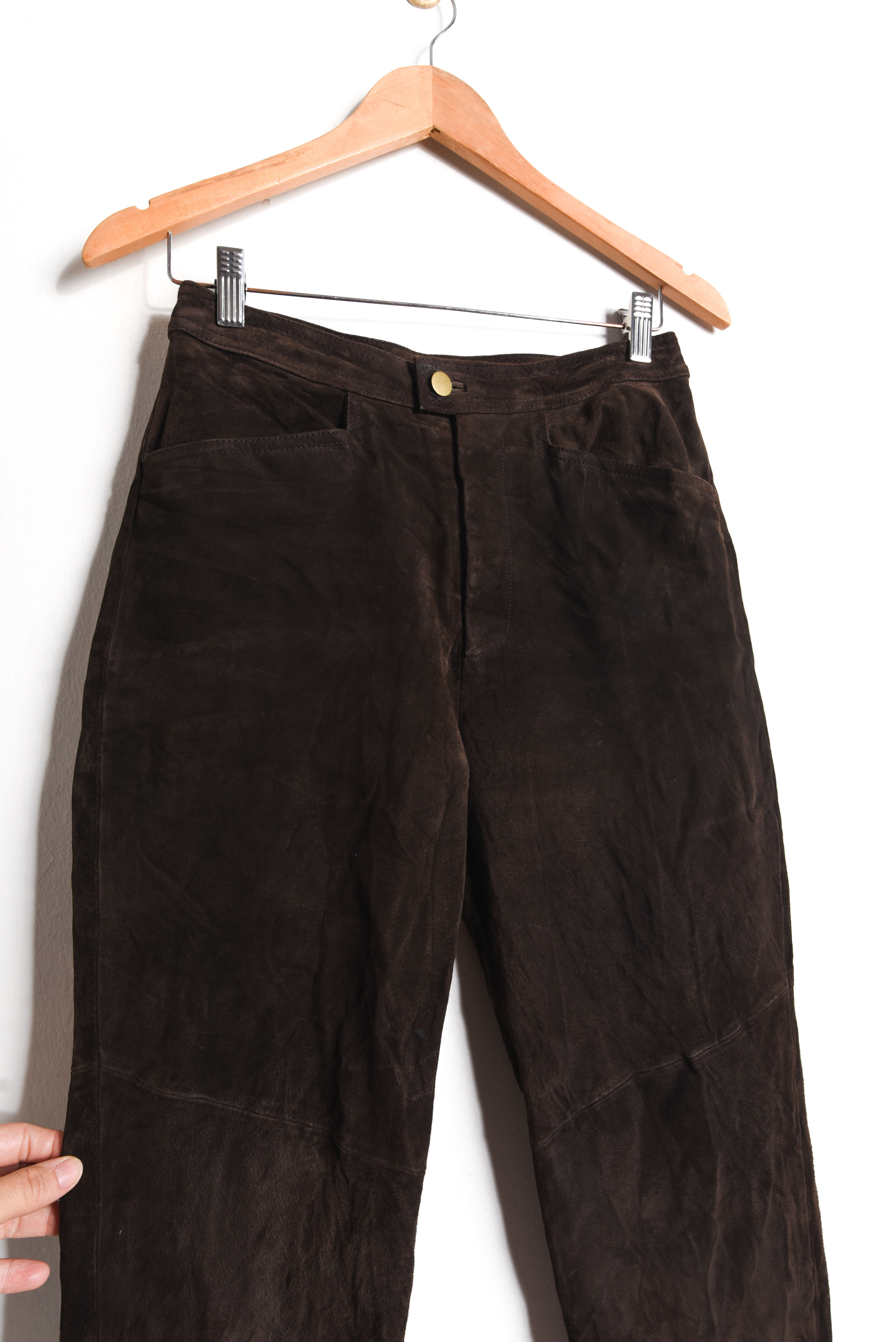 Pantalón gamuza café vintage