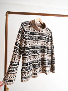 Chaleco turtleneck chenille café