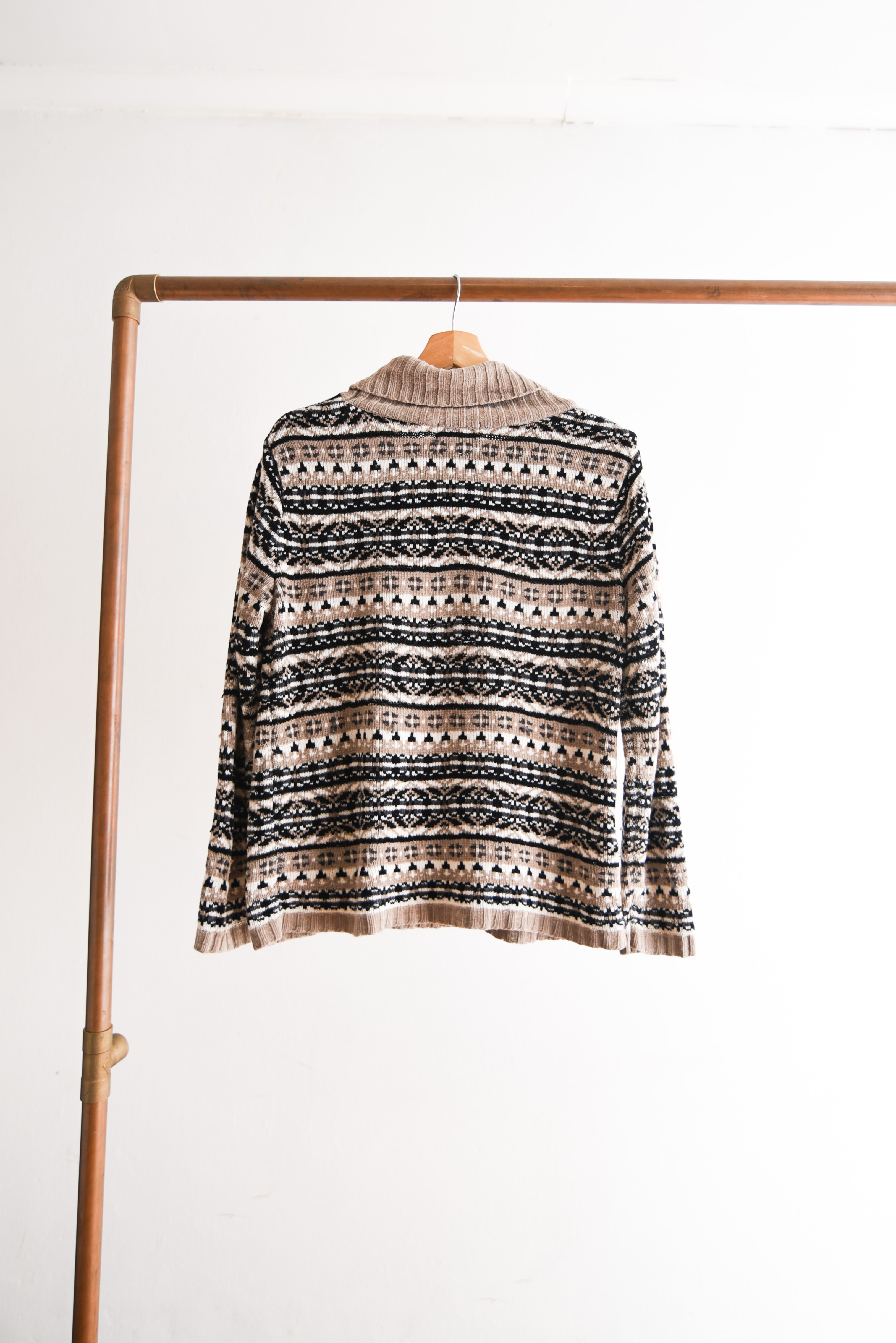 Chaleco turtleneck chenille café