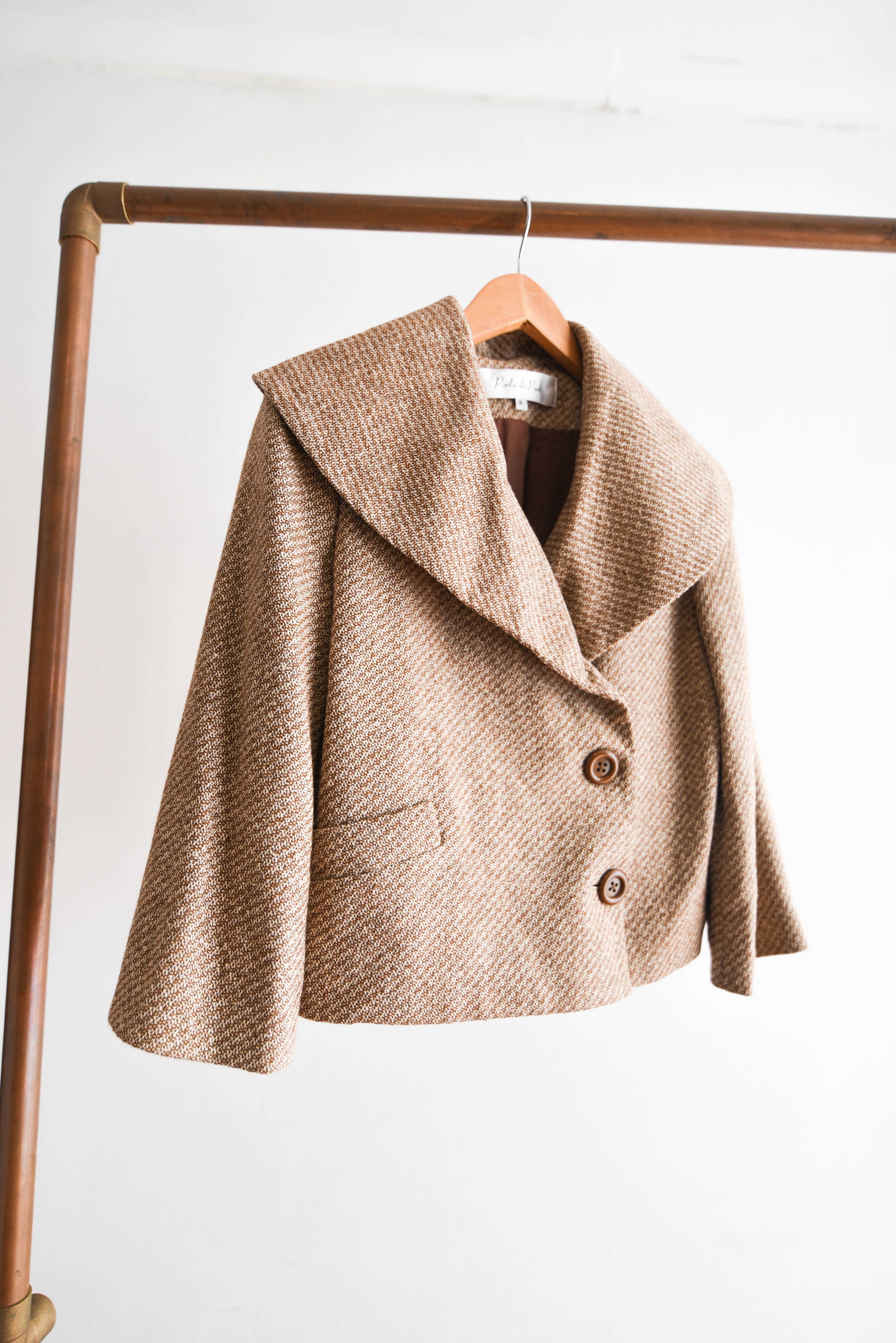 Chaqueta lana jaspeada vintage