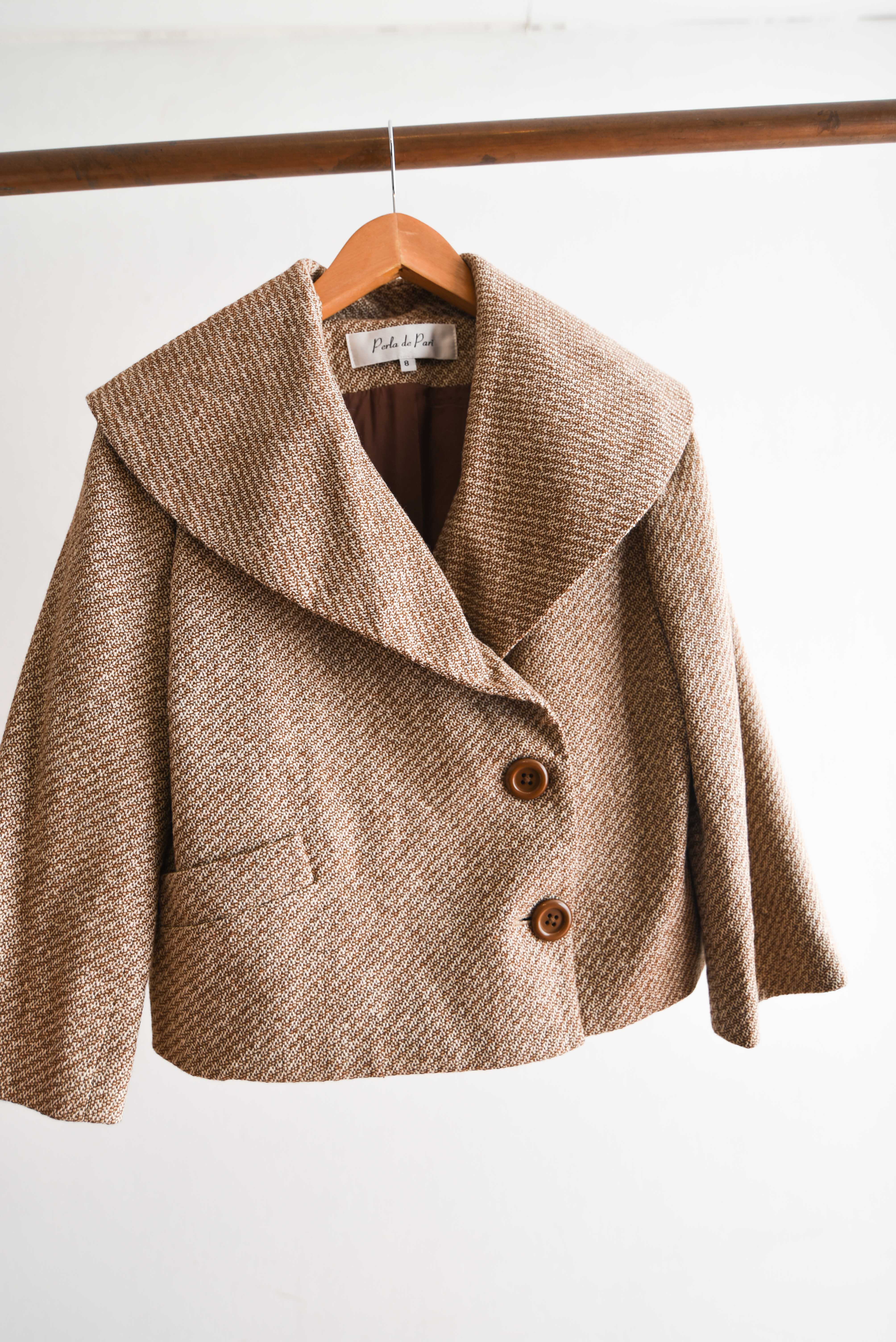 Chaqueta lana jaspeada vintage