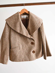 Chaqueta lana jaspeada vintage