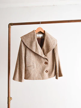 Chaqueta lana jaspeada vintage