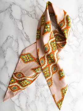 Pañuelo paisley 70s beige