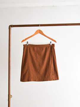 Falda envolvente café vintage