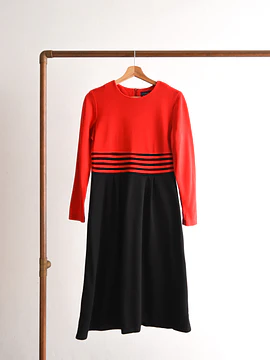 Vestido 90s black&red
