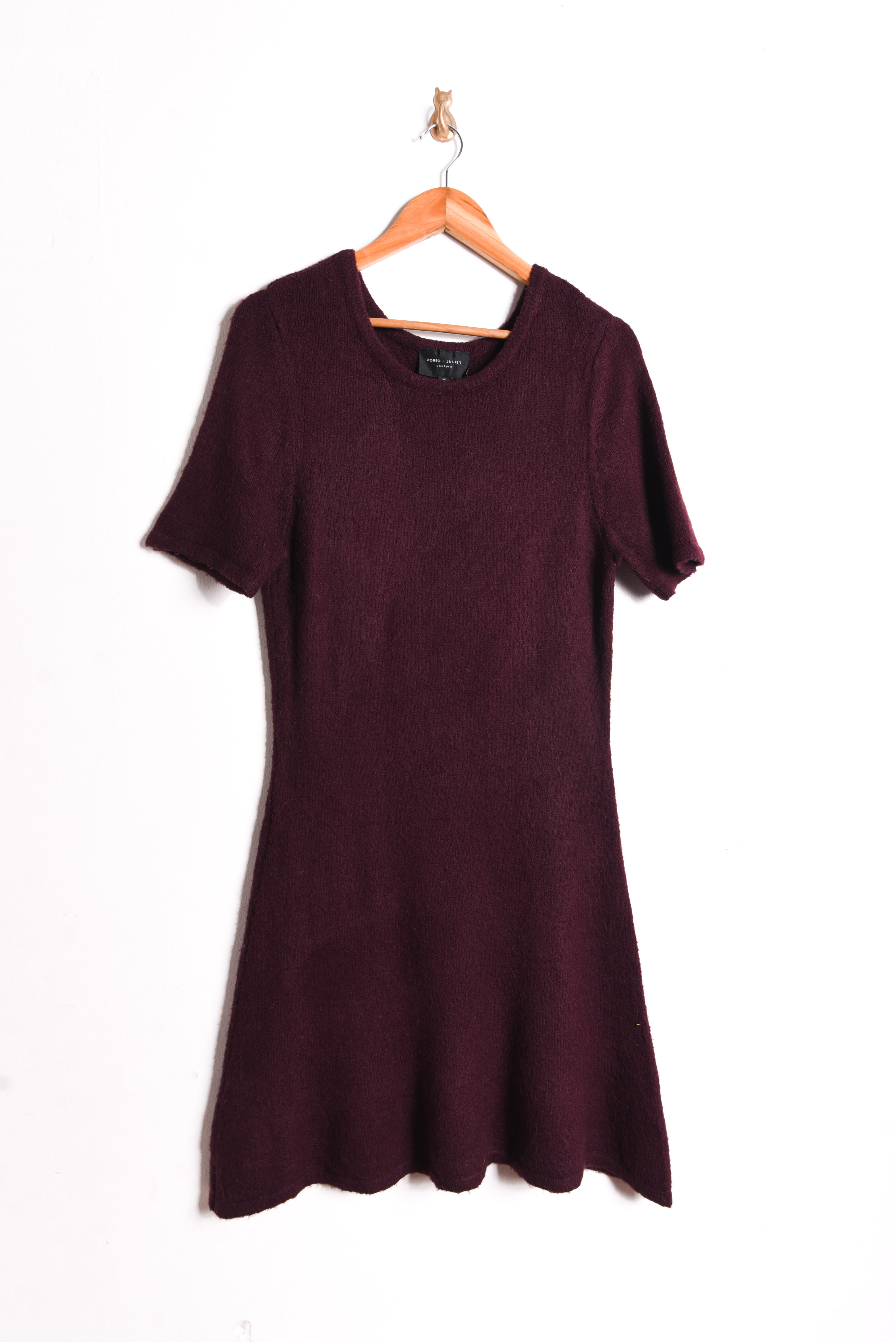 Vestido tejido burdeo 