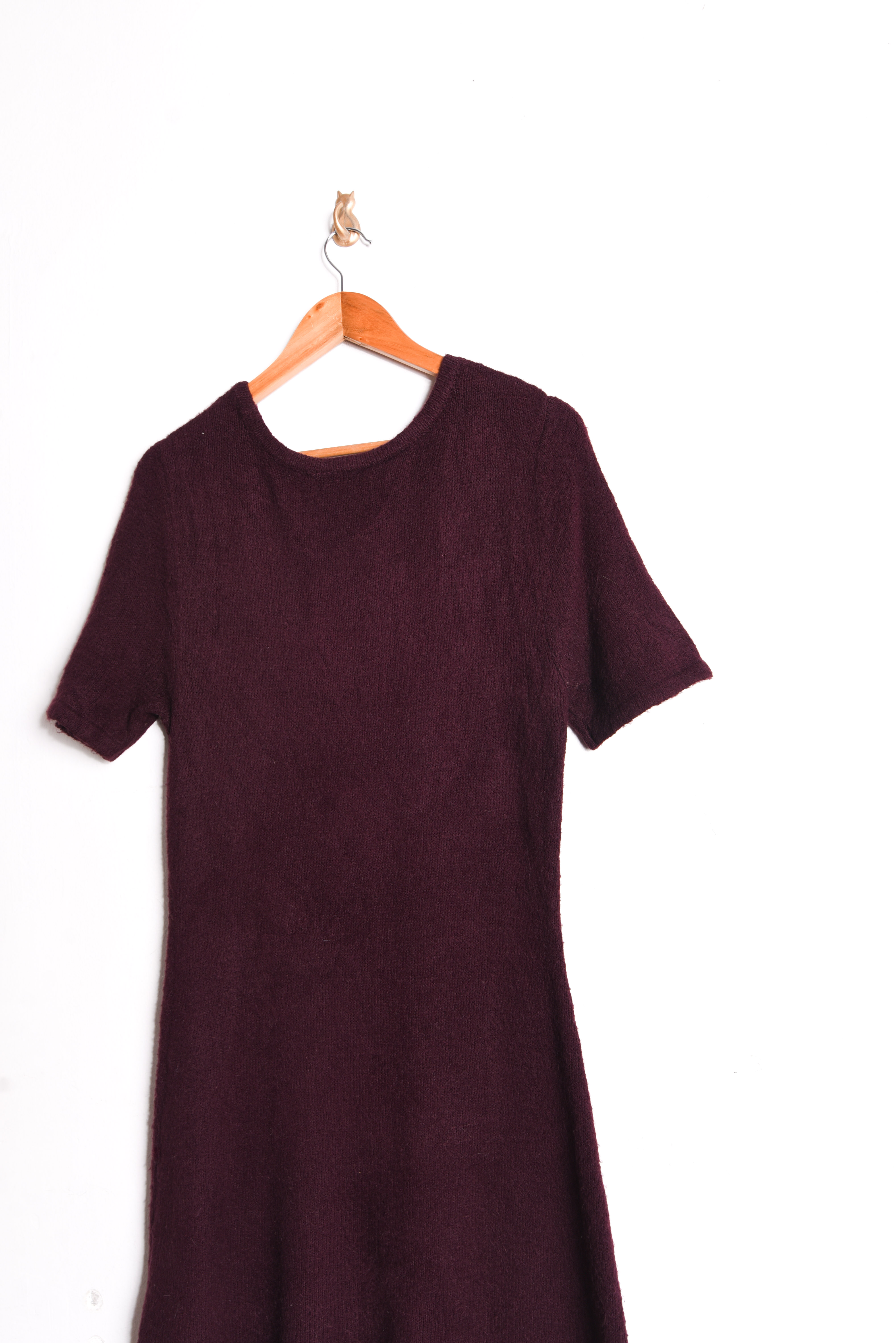 Vestido tejido burdeo 