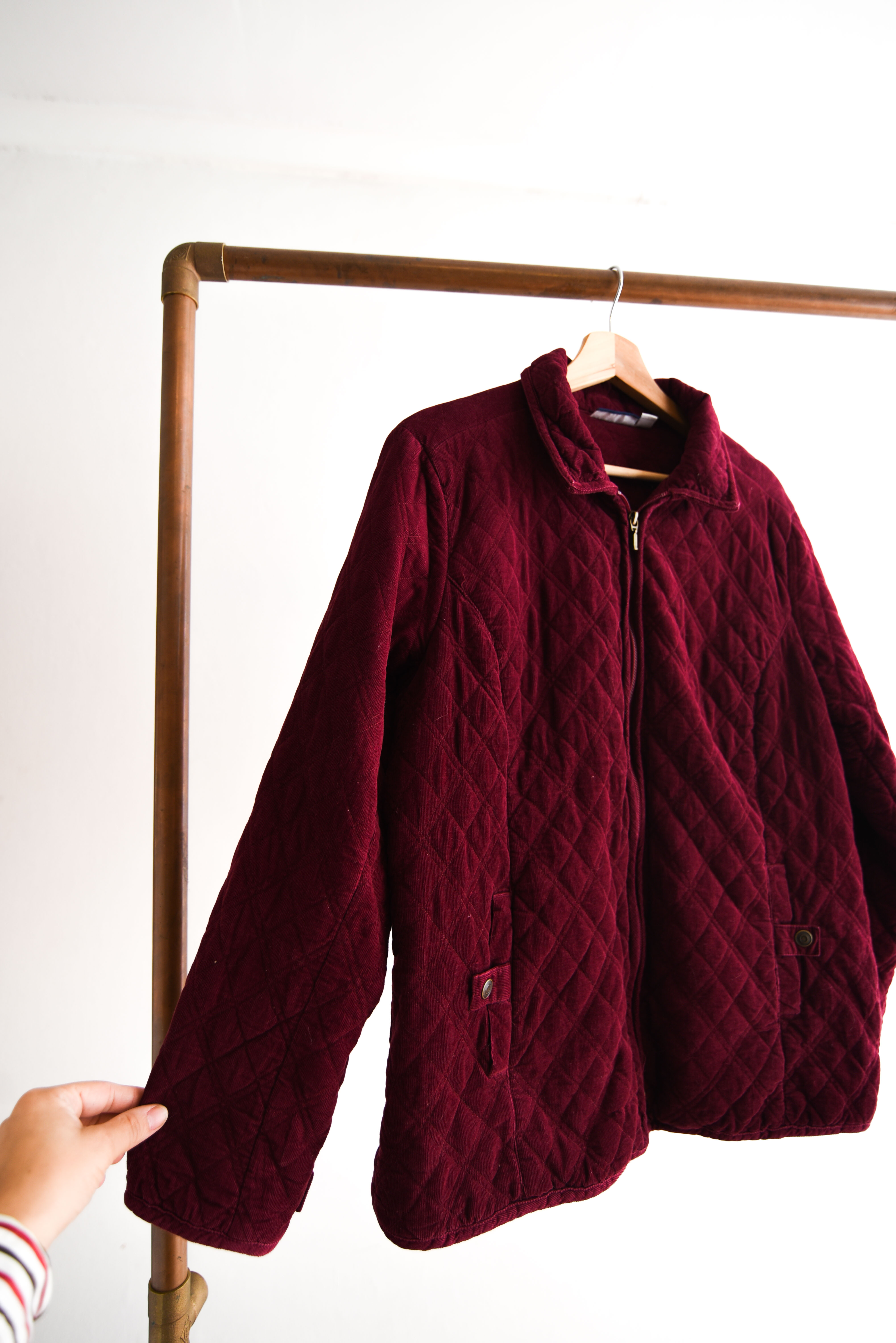 Chaqueta burdeo quilted