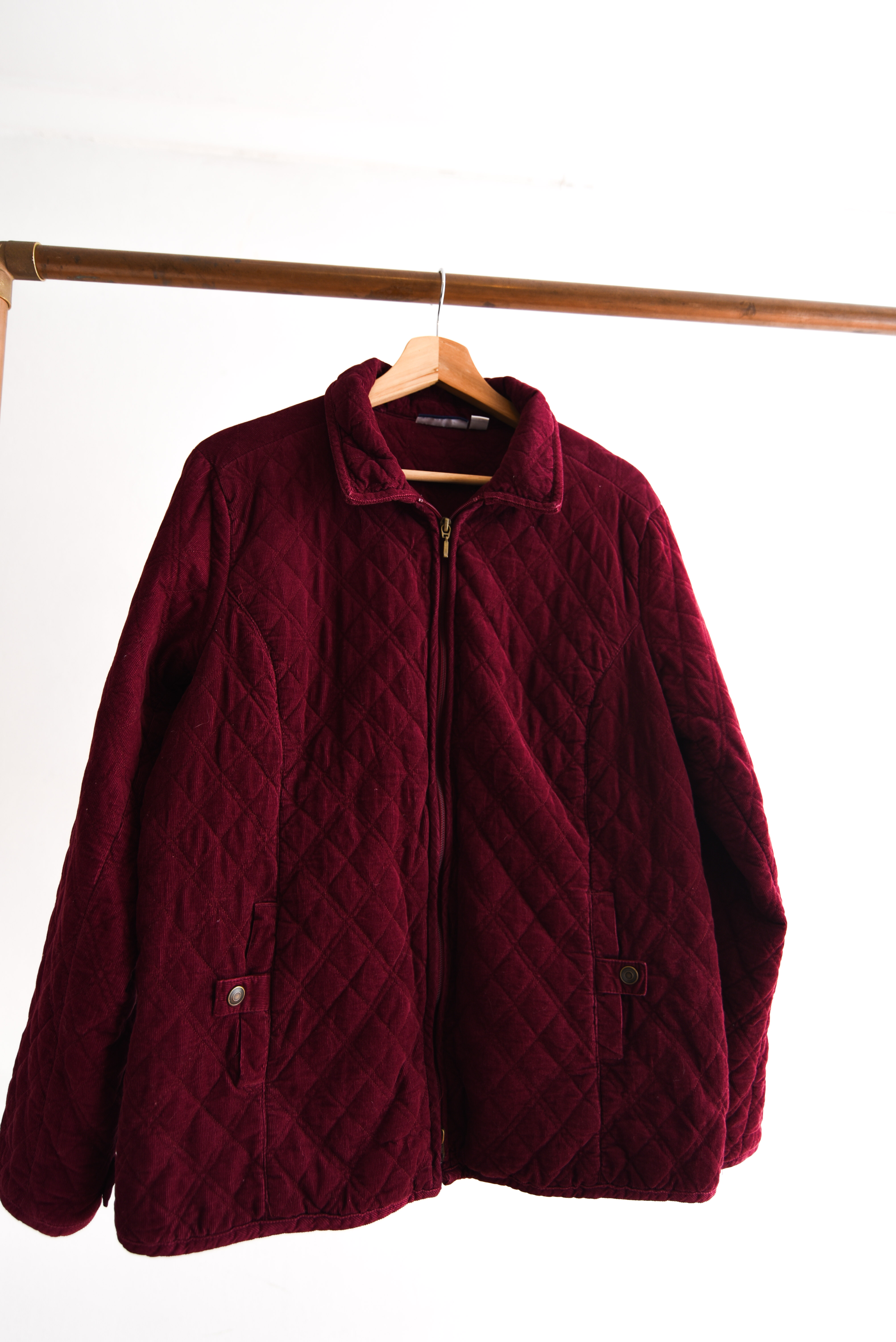 Chaqueta burdeo quilted