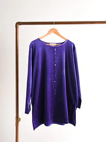 Polerón purple plush botones