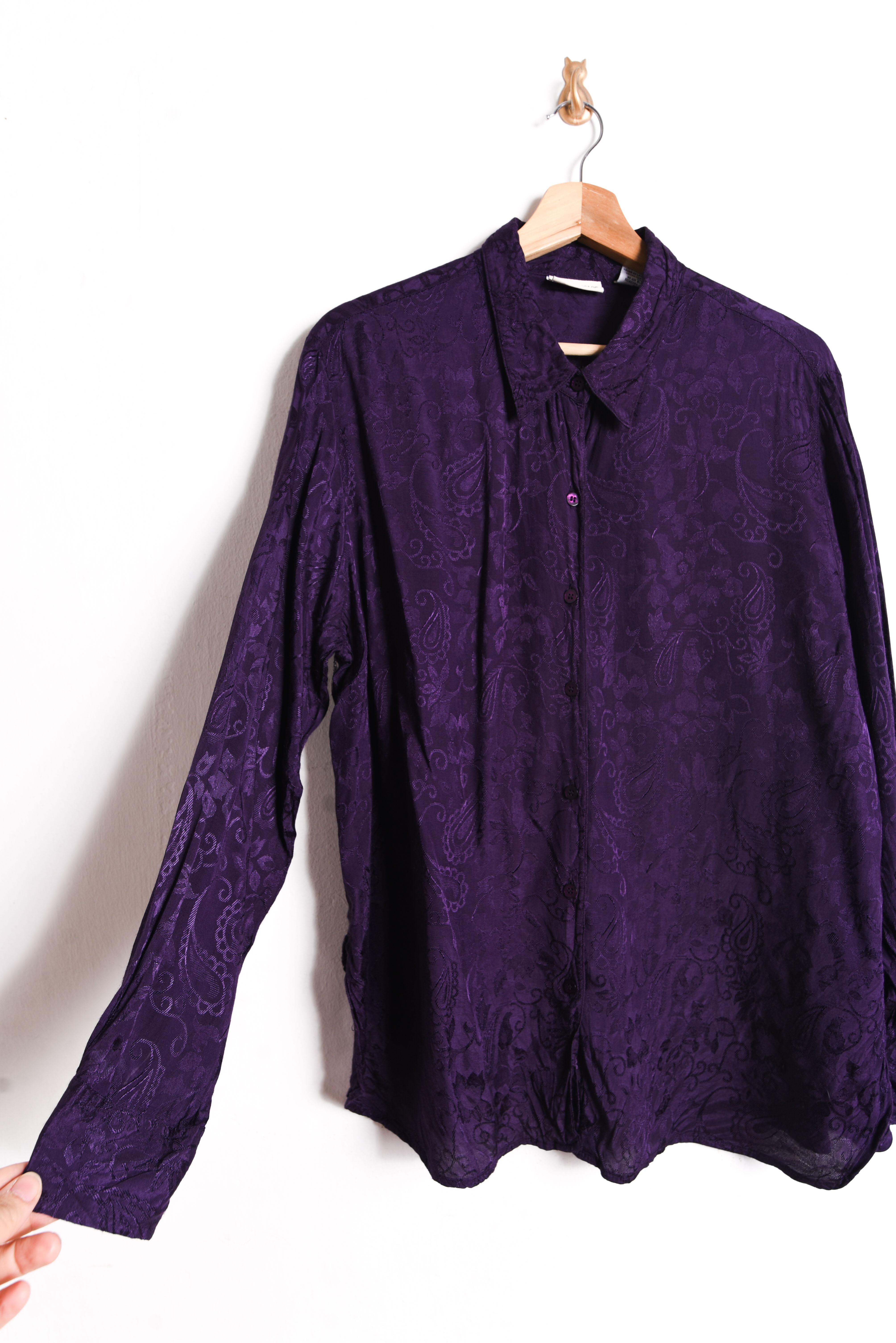 Blusa vintage purple brocato
