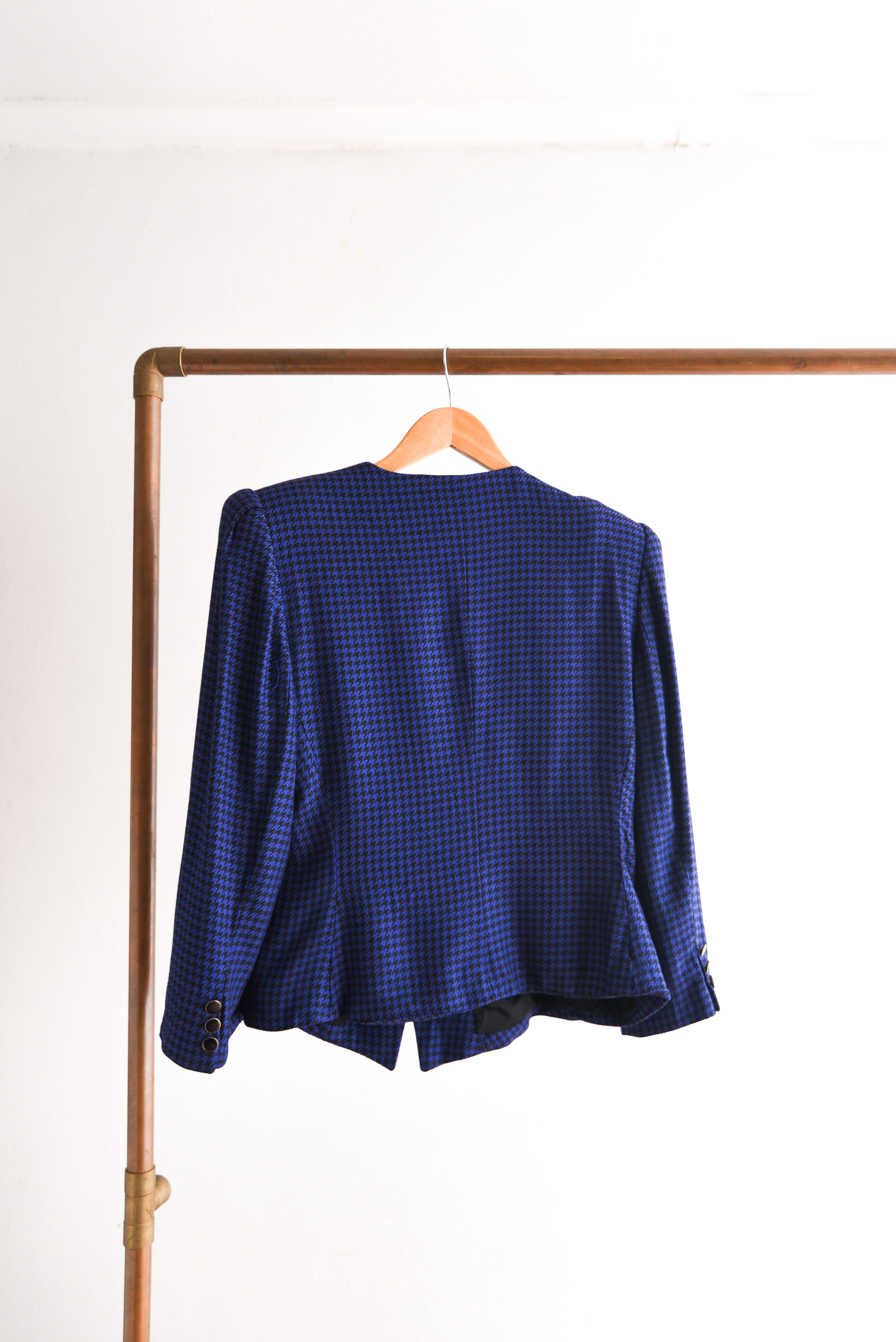 Chaqueta blue pata de gallo vintage