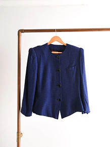 Chaqueta blue pata de gallo vintage