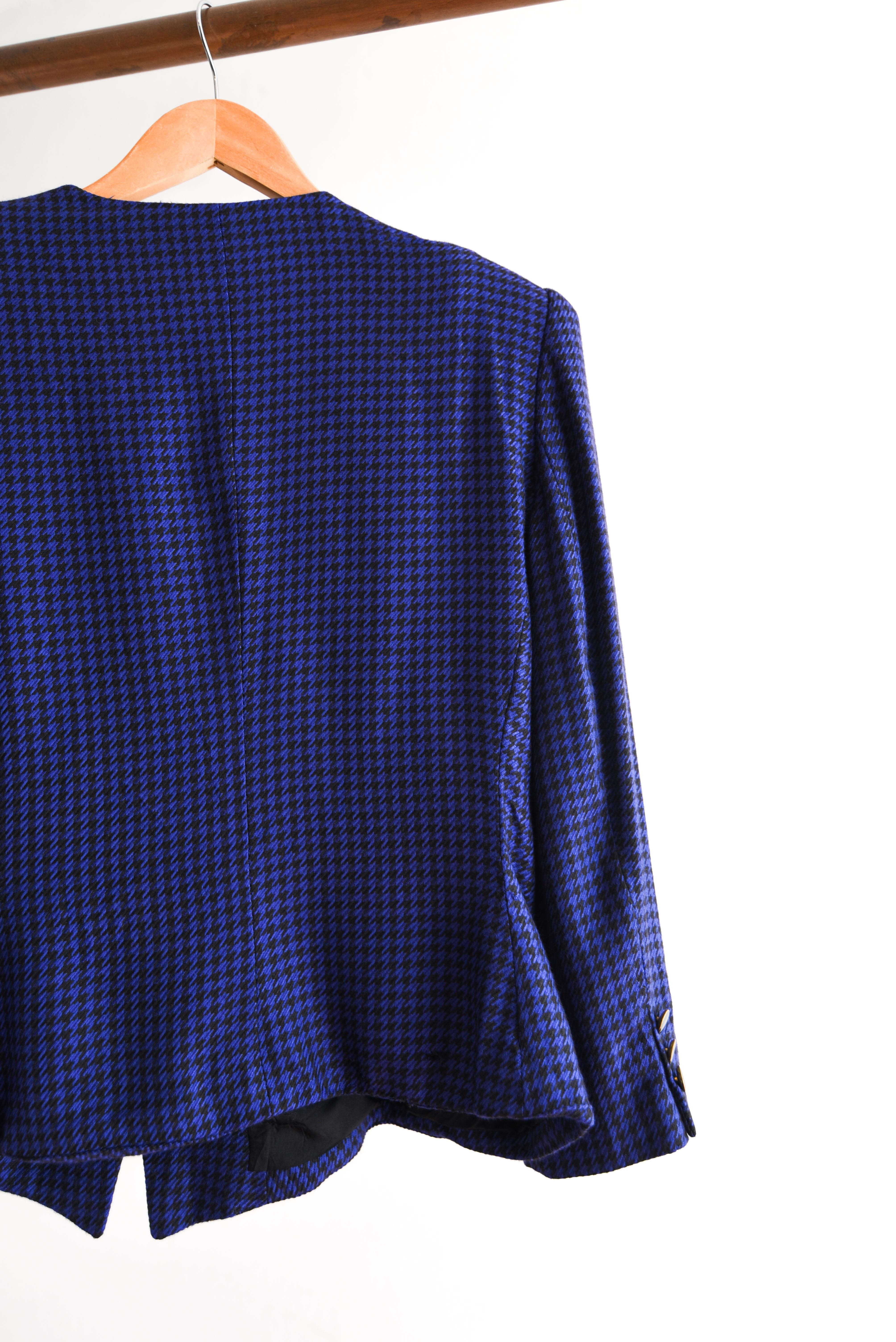 Chaqueta blue pata de gallo vintage