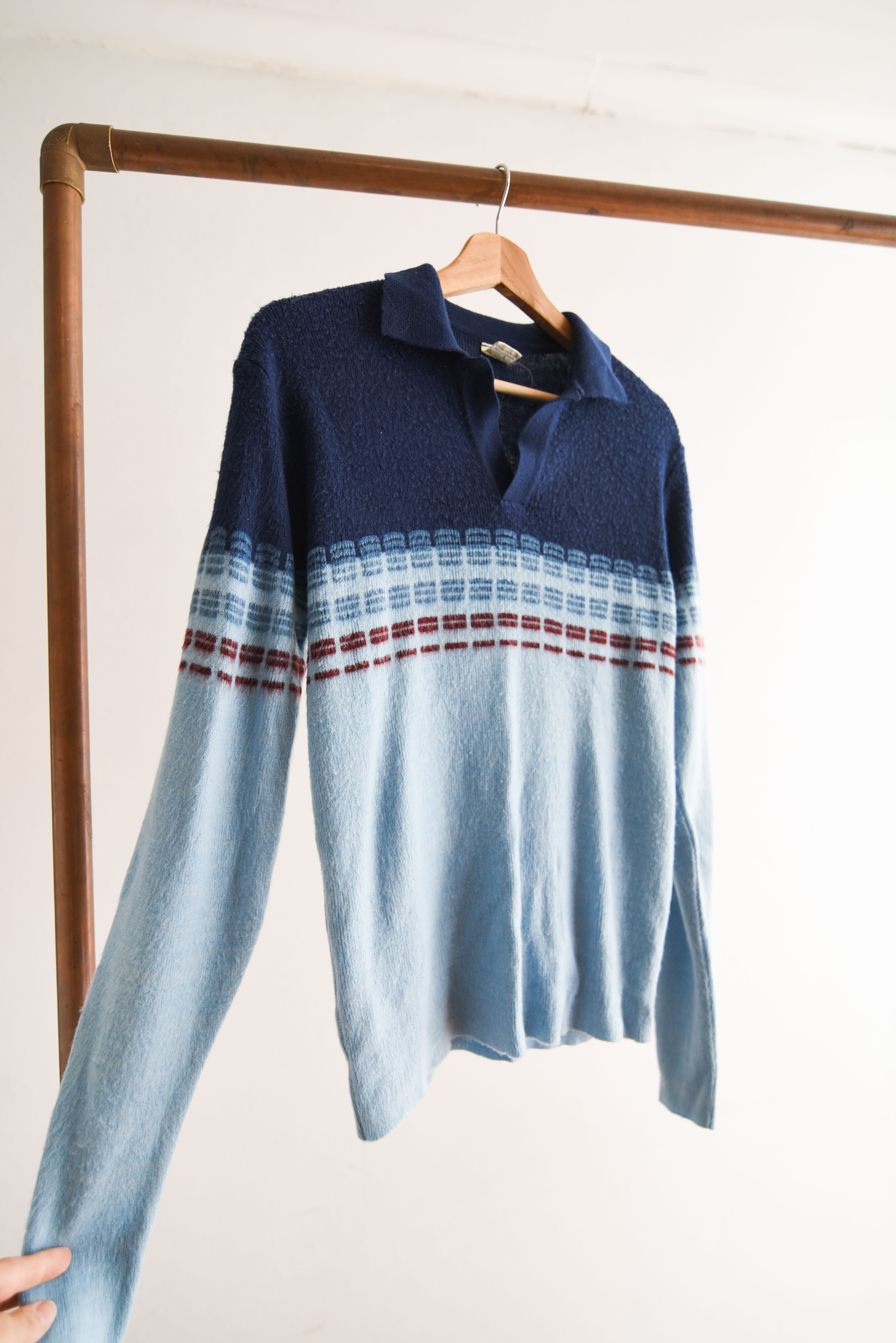 Chaleco bicolor 70s