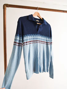 Chaleco bicolor 70s