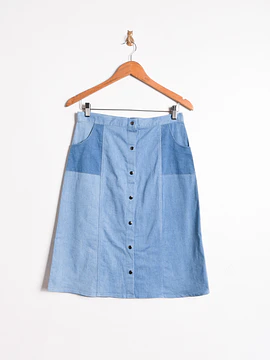 Falda denim celeste