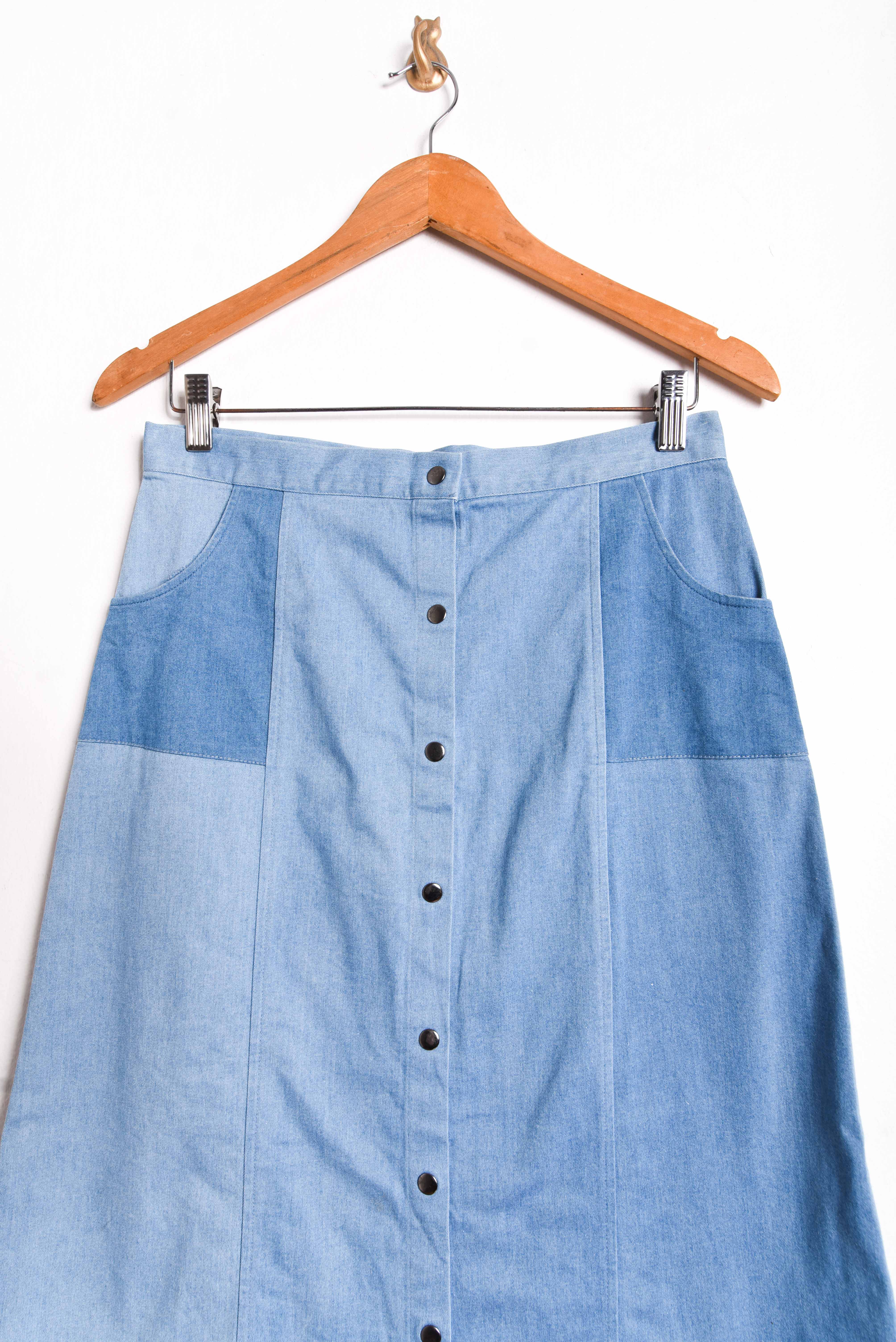 Falda denim celeste