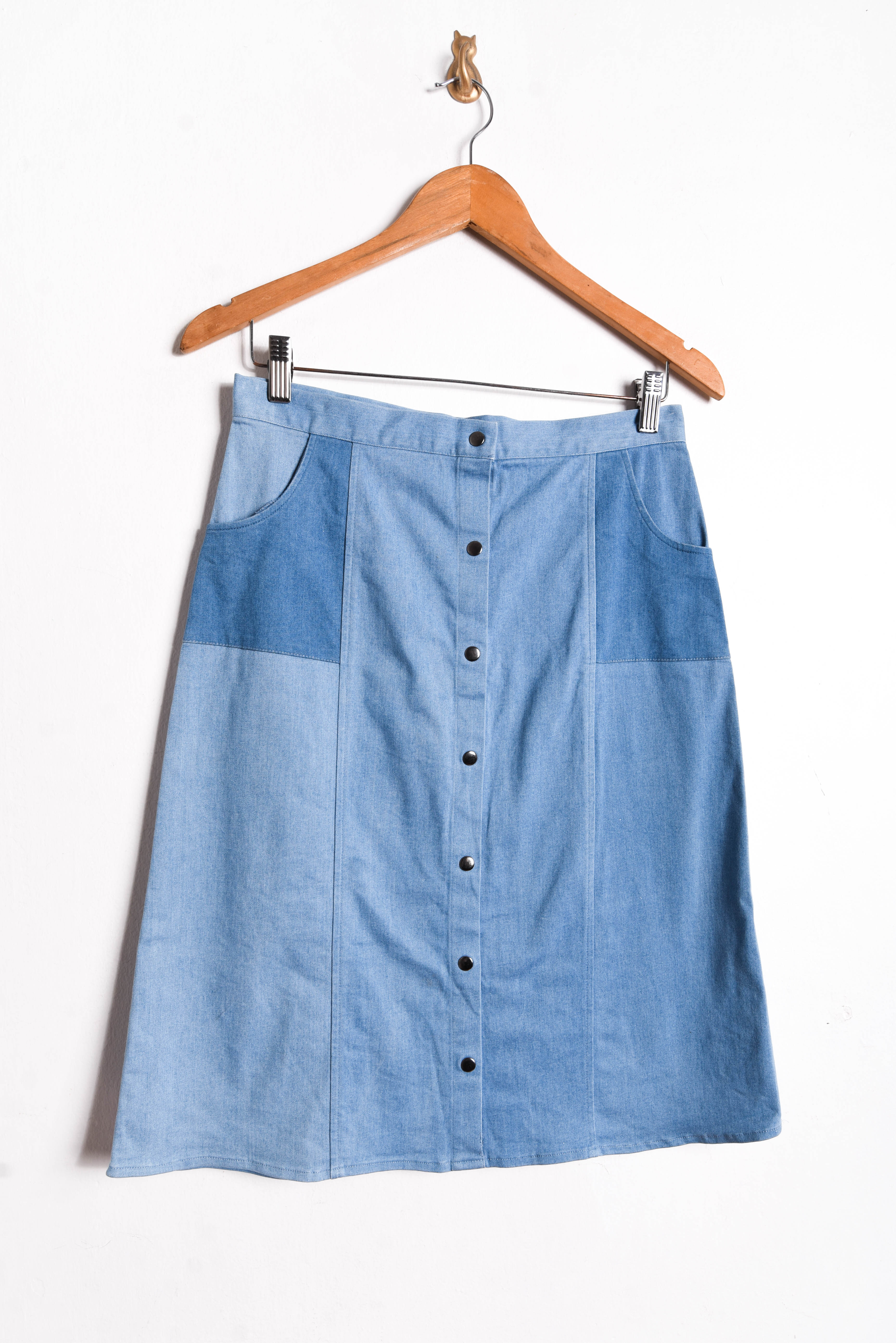 Falda denim celeste