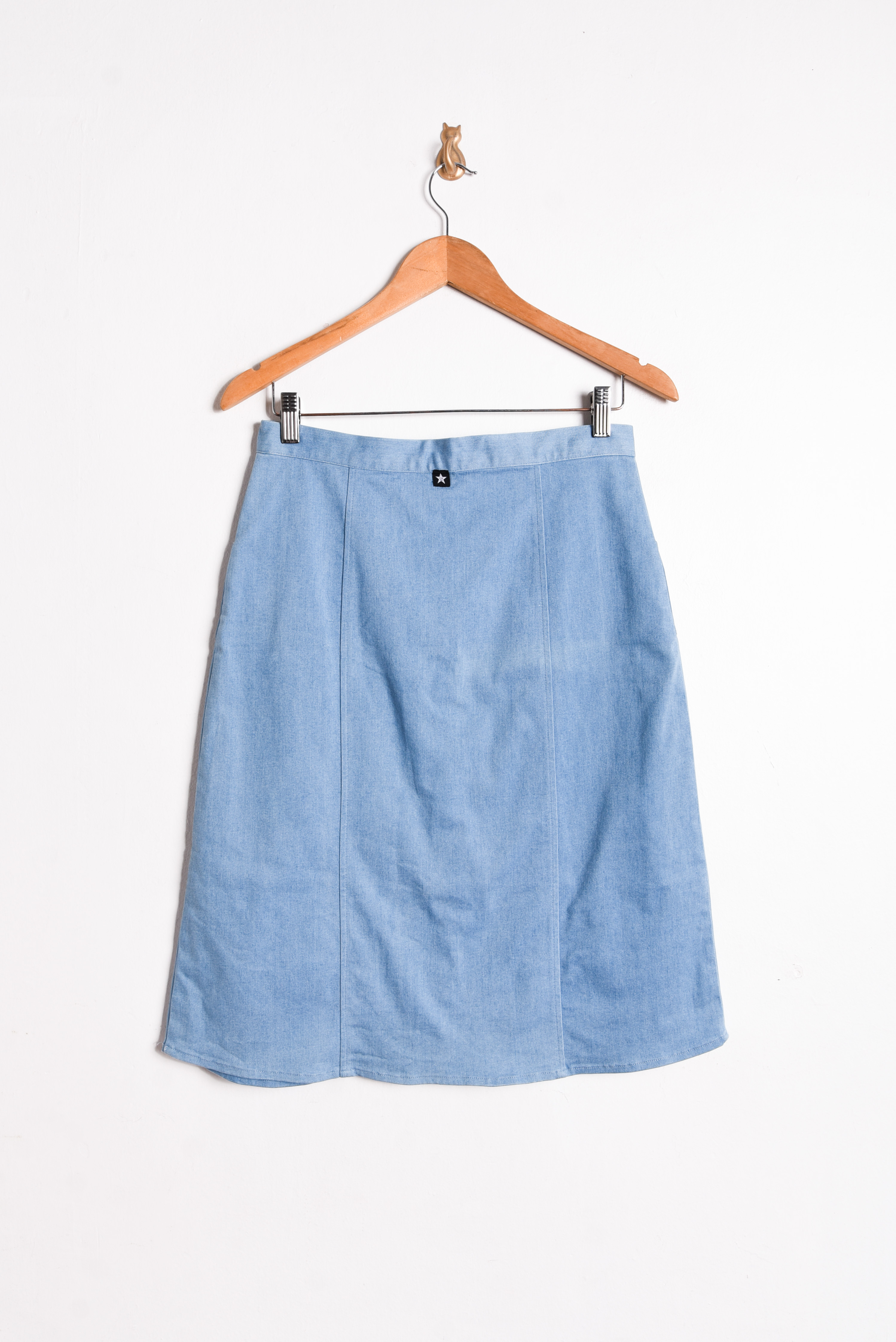 Falda denim celeste
