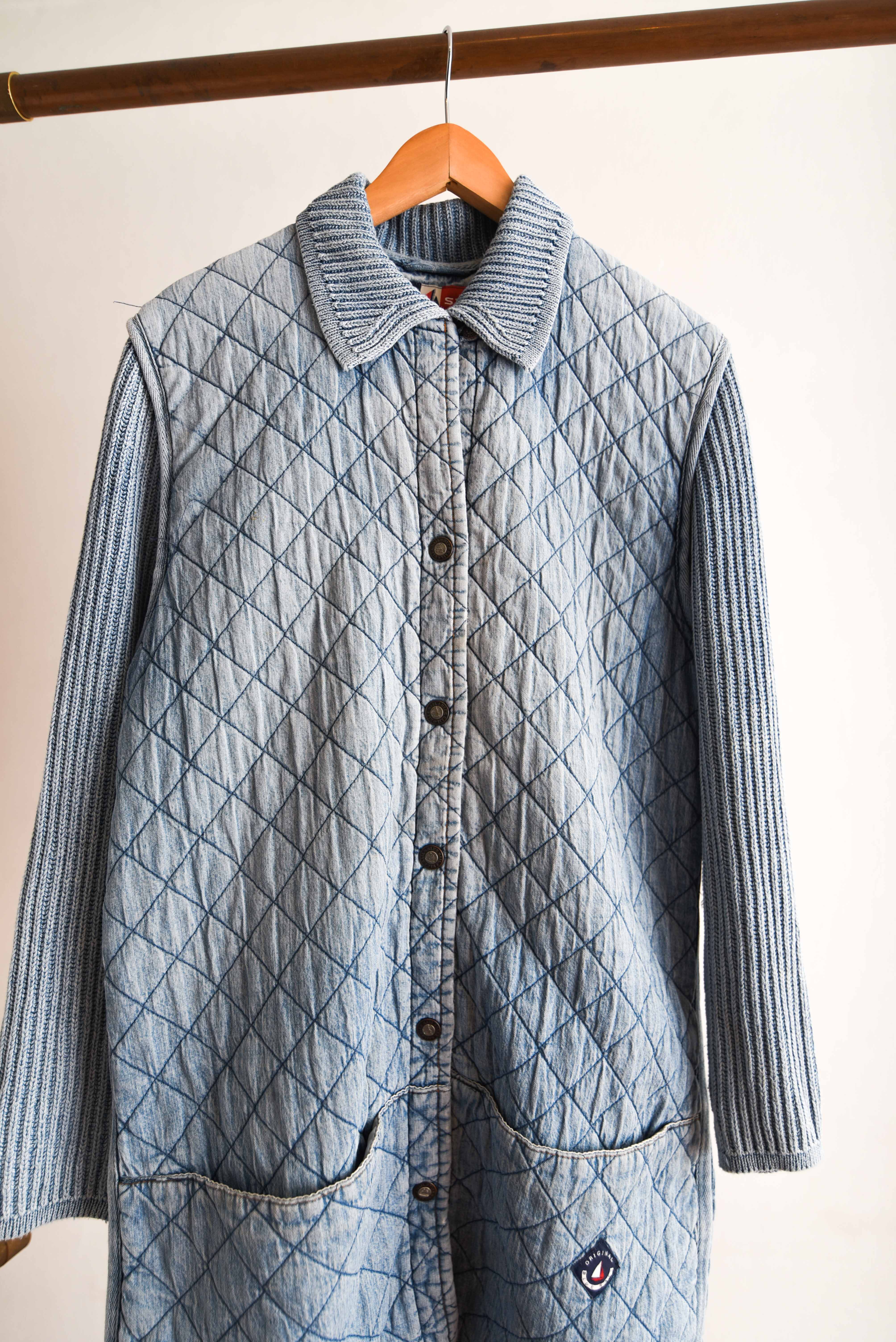 Chaqueta denim quilted vintage