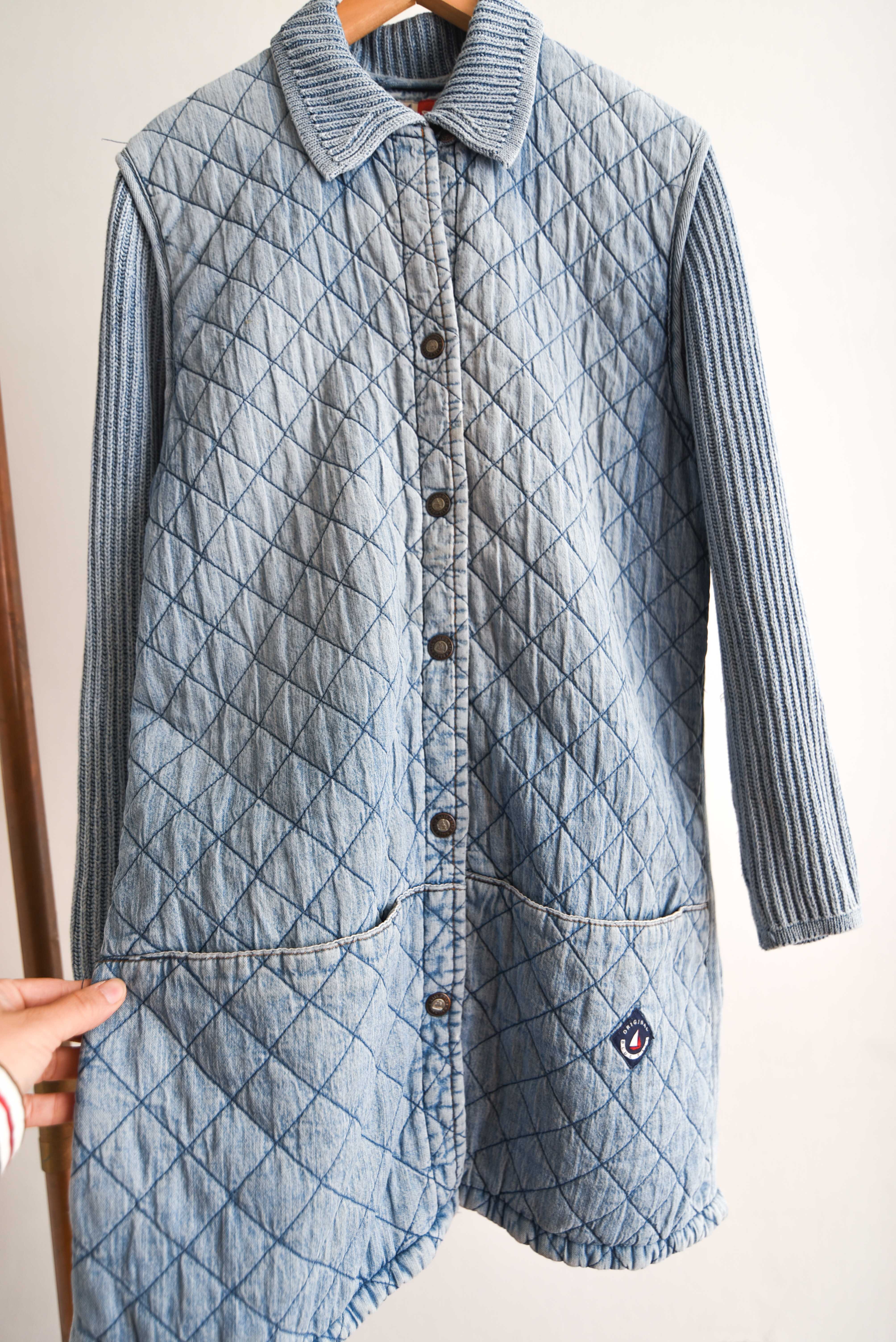 Chaqueta denim quilted vintage