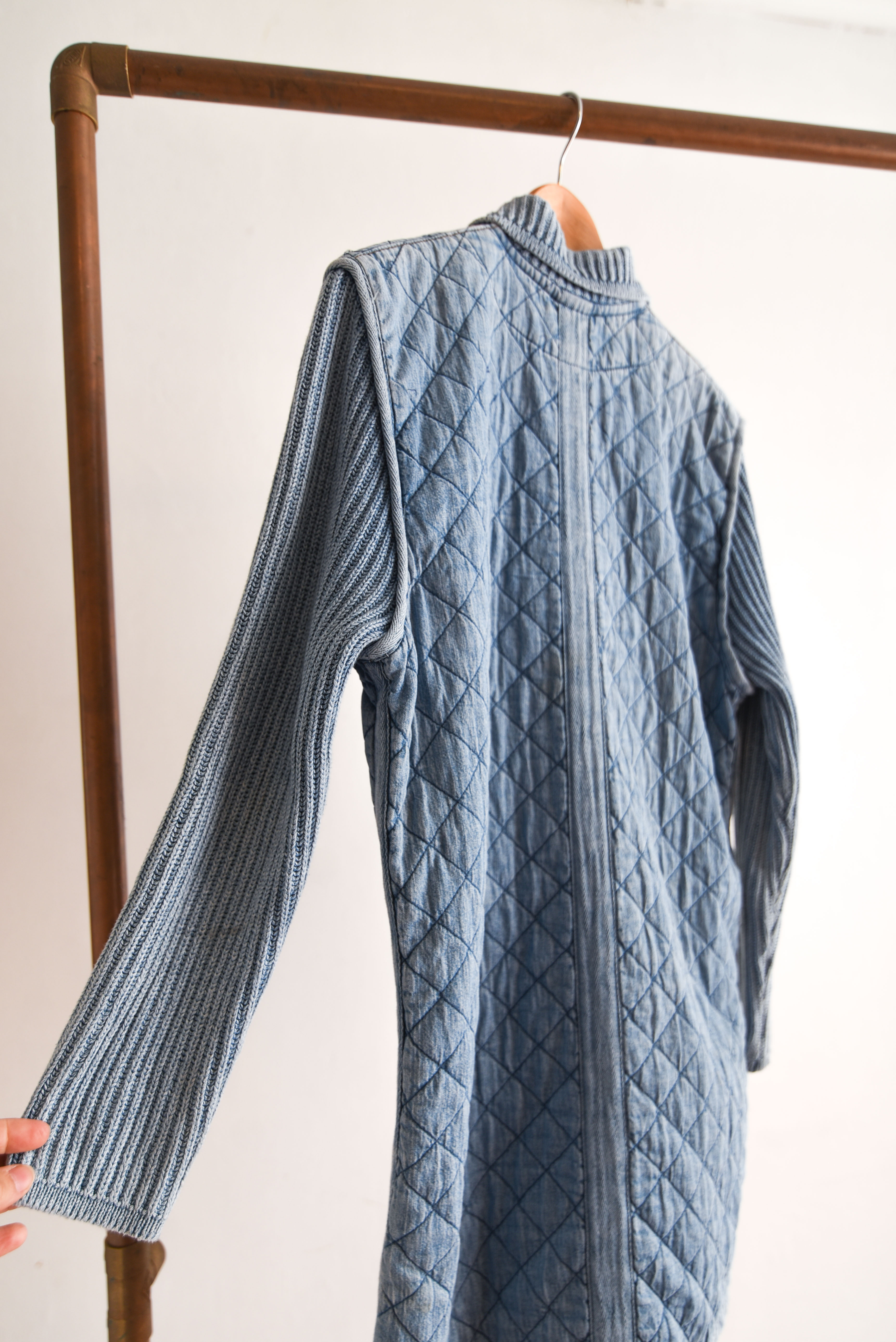 Chaqueta denim quilted vintage