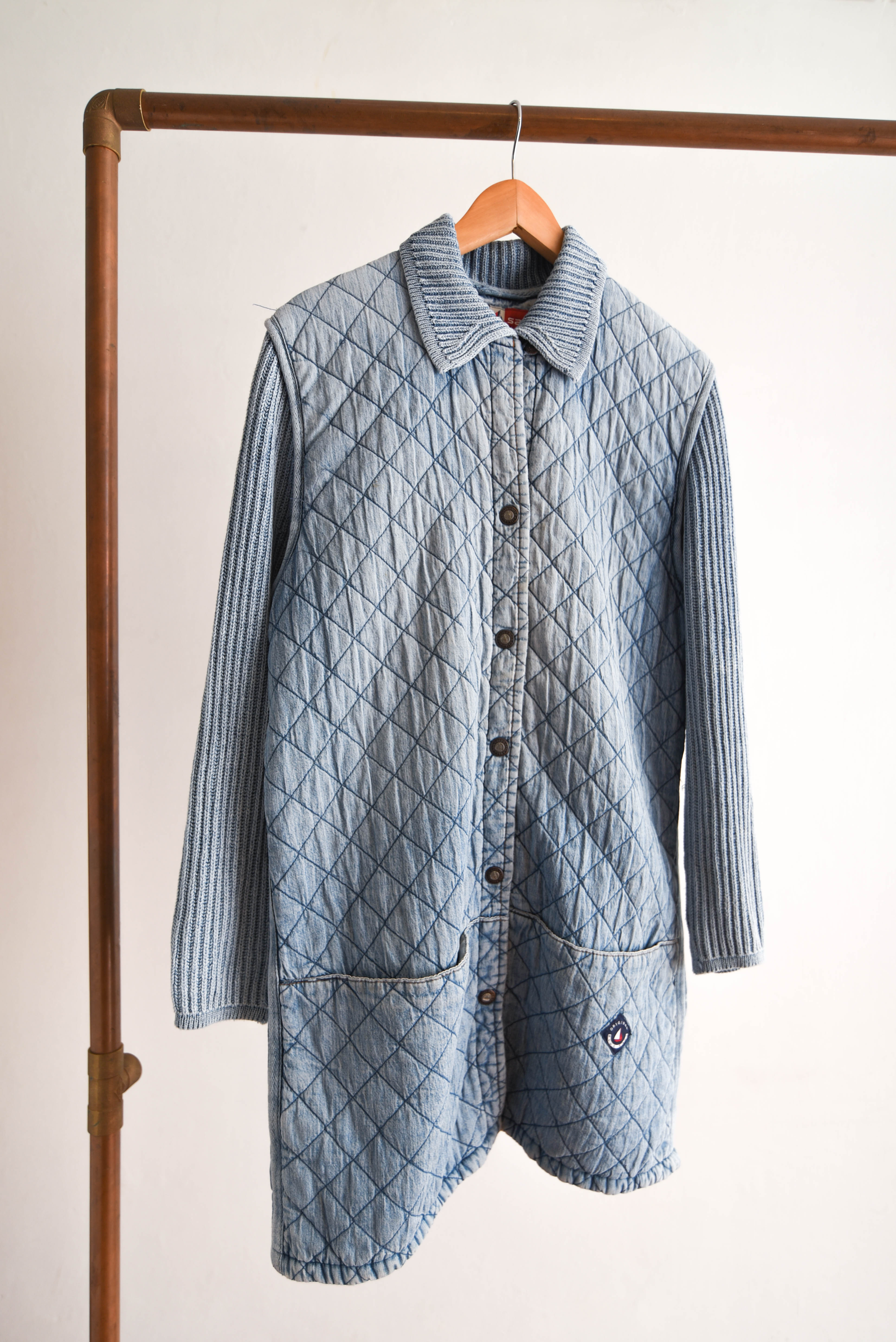 Chaqueta denim quilted vintage