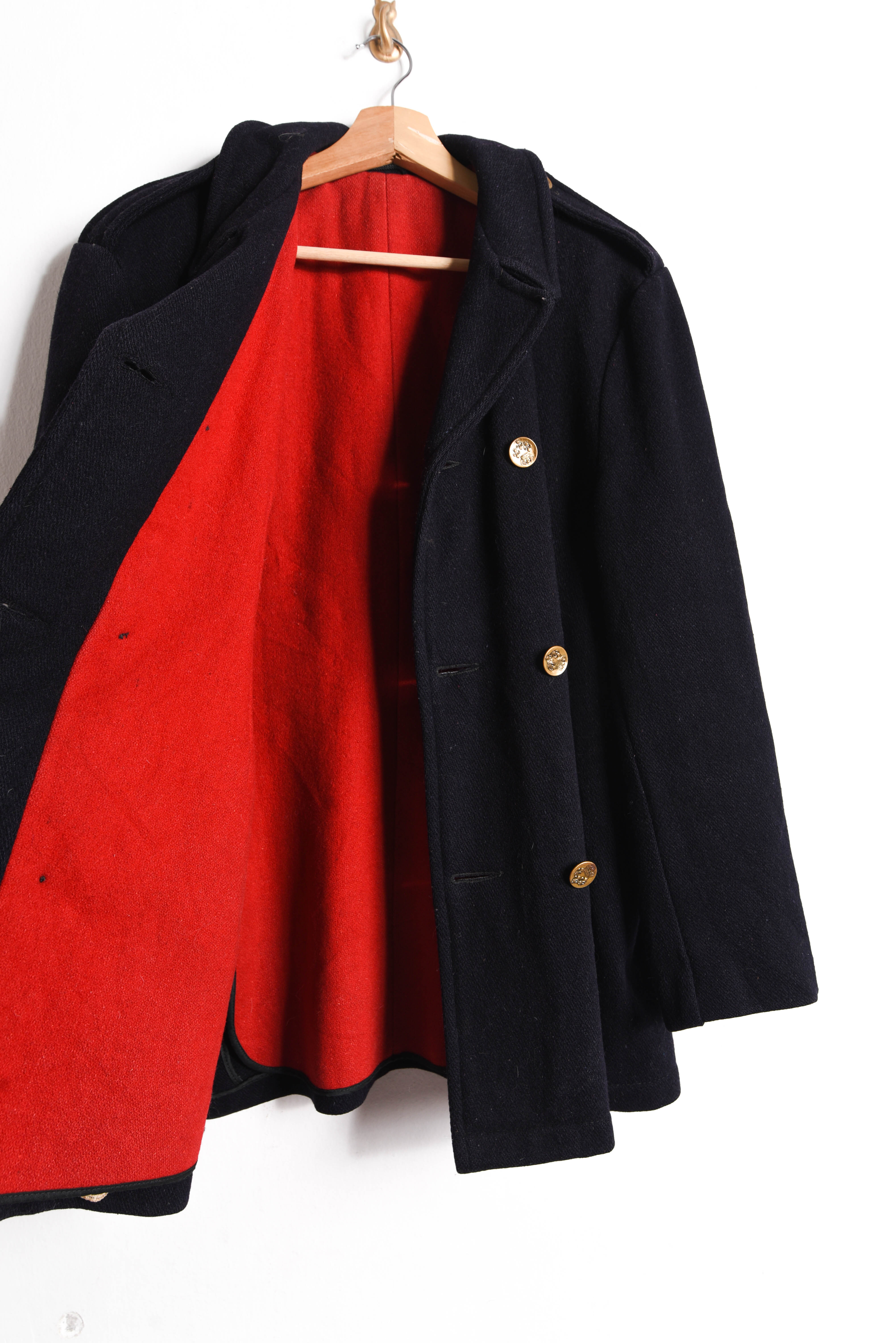 Abrigo navy vintage lana