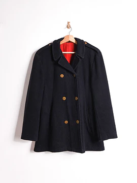 Abrigo navy vintage lana