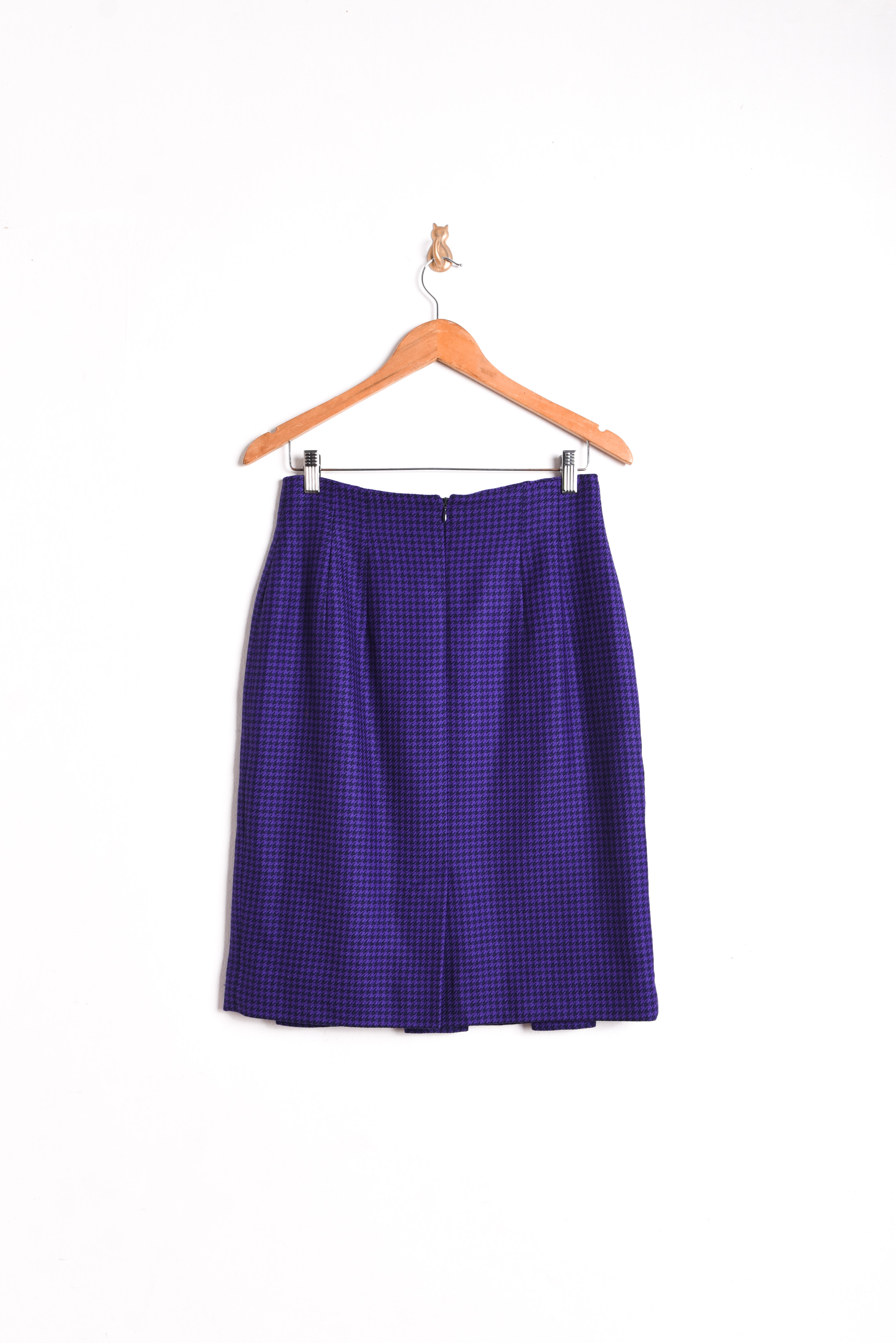 Falda morada pata de gallo vintage