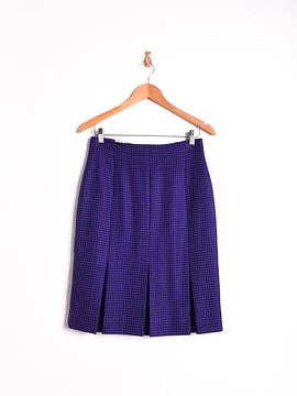 Falda morada pata de gallo vintage