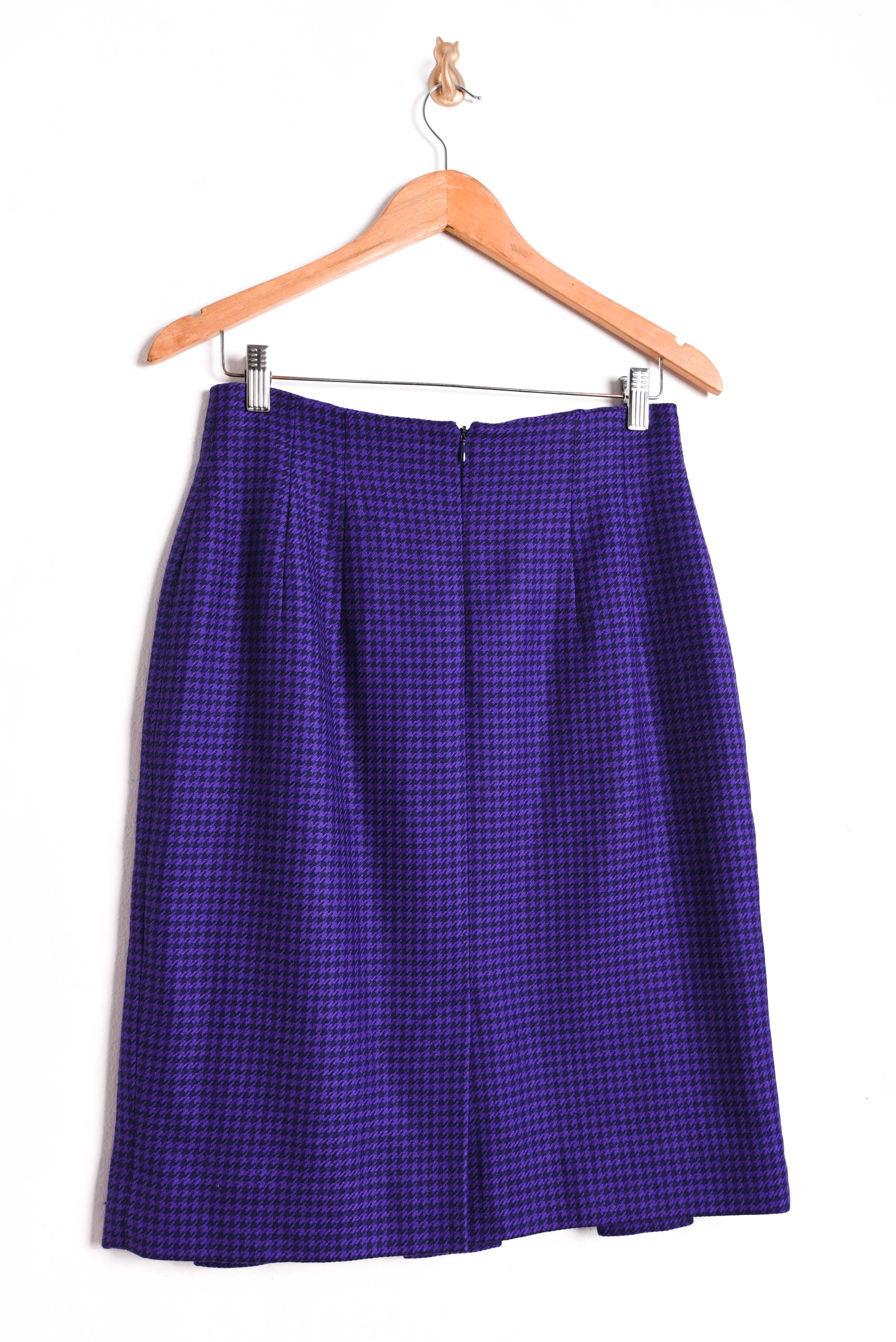 Falda morada pata de gallo vintage