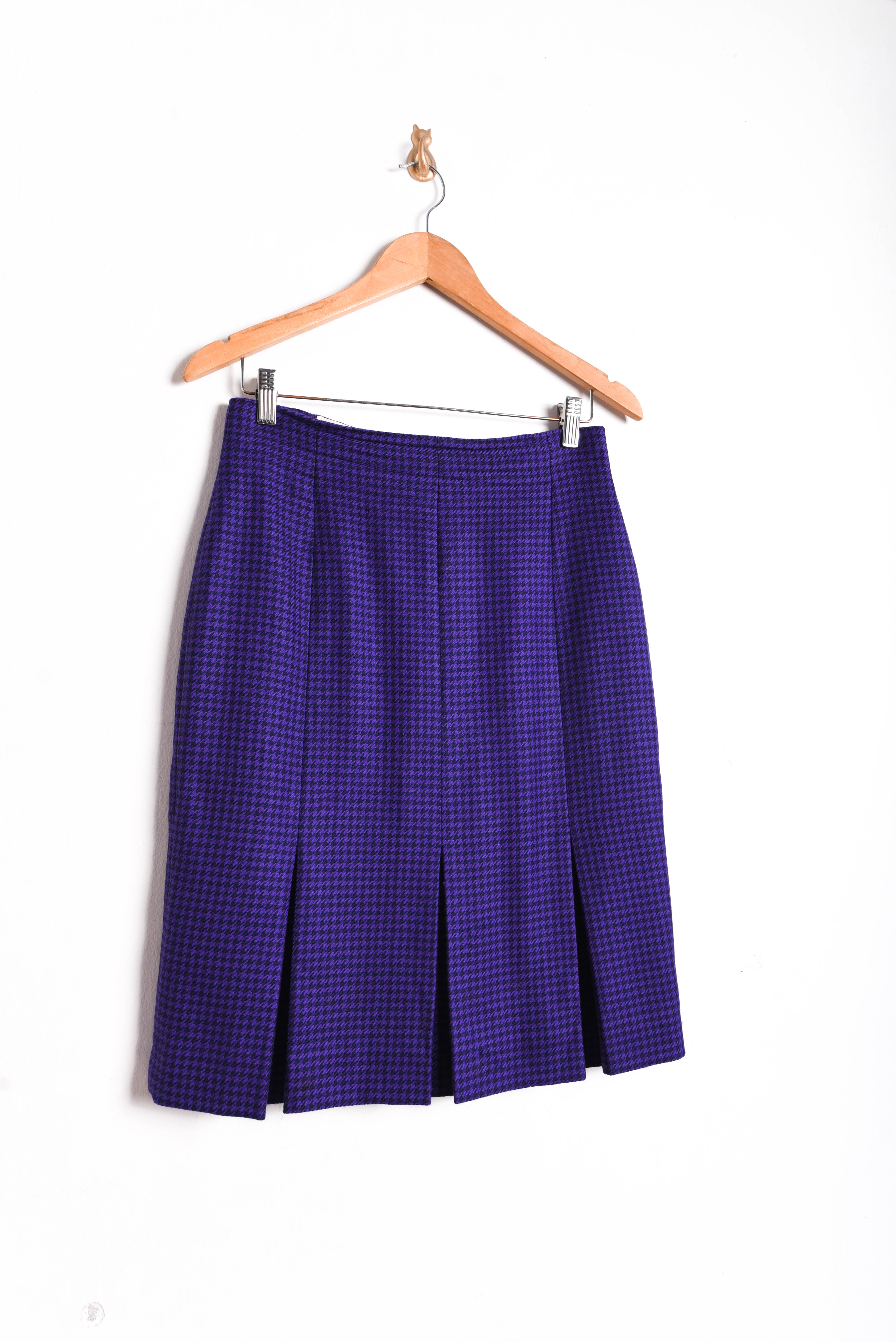 Falda morada pata de gallo vintage