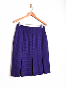 Falda morada pata de gallo vintage