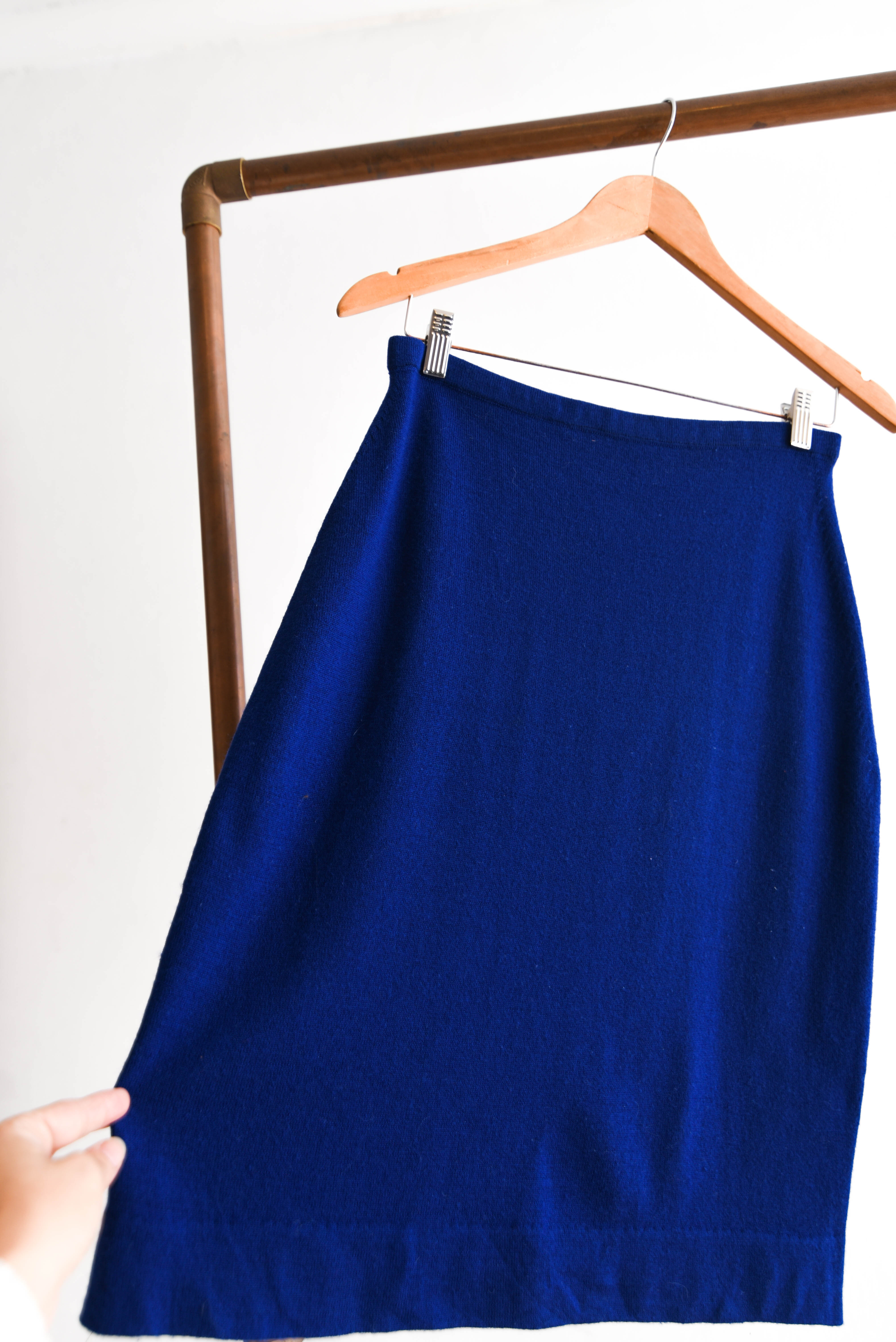 Falda vintage lana blue purple