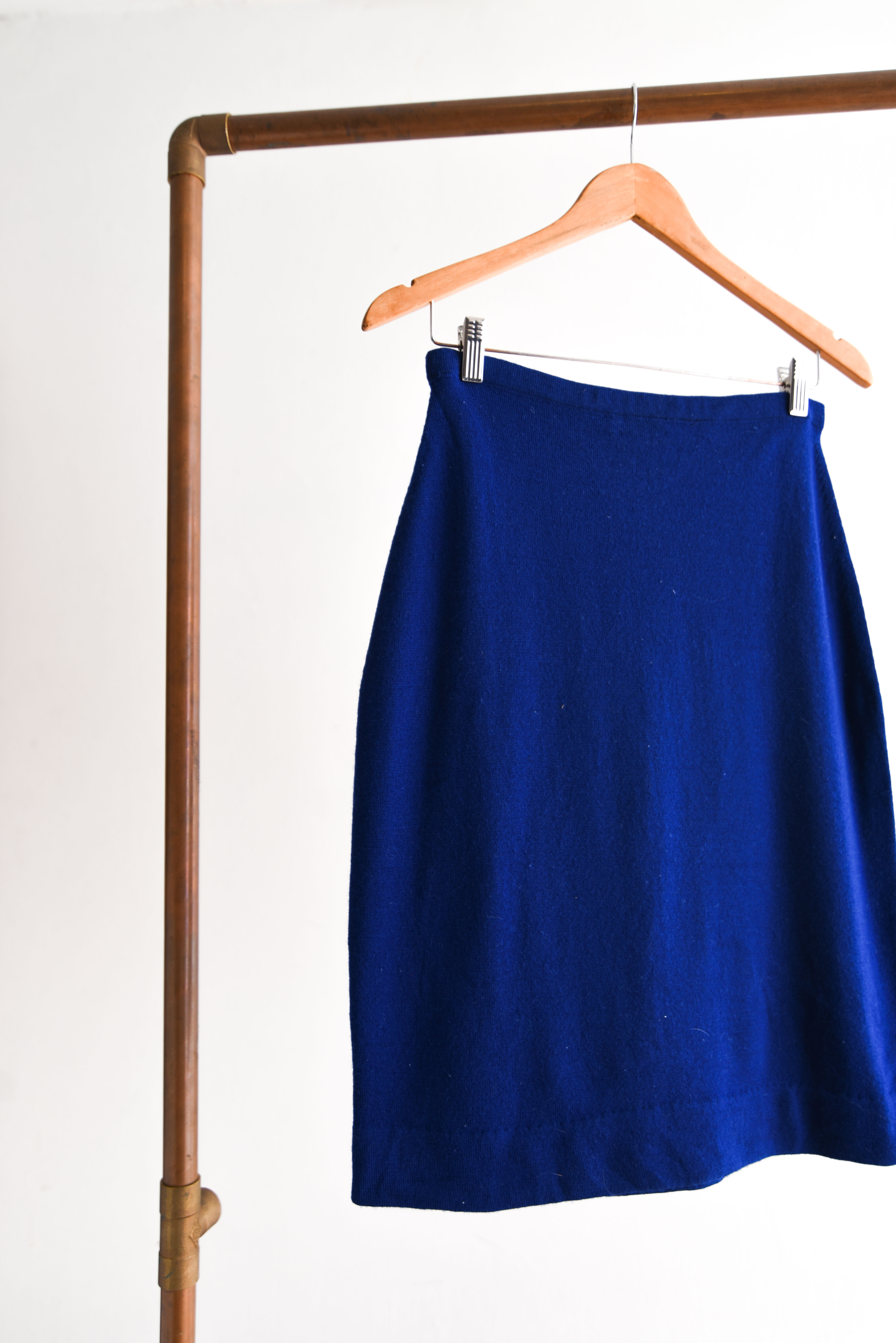 Falda vintage lana blue purple