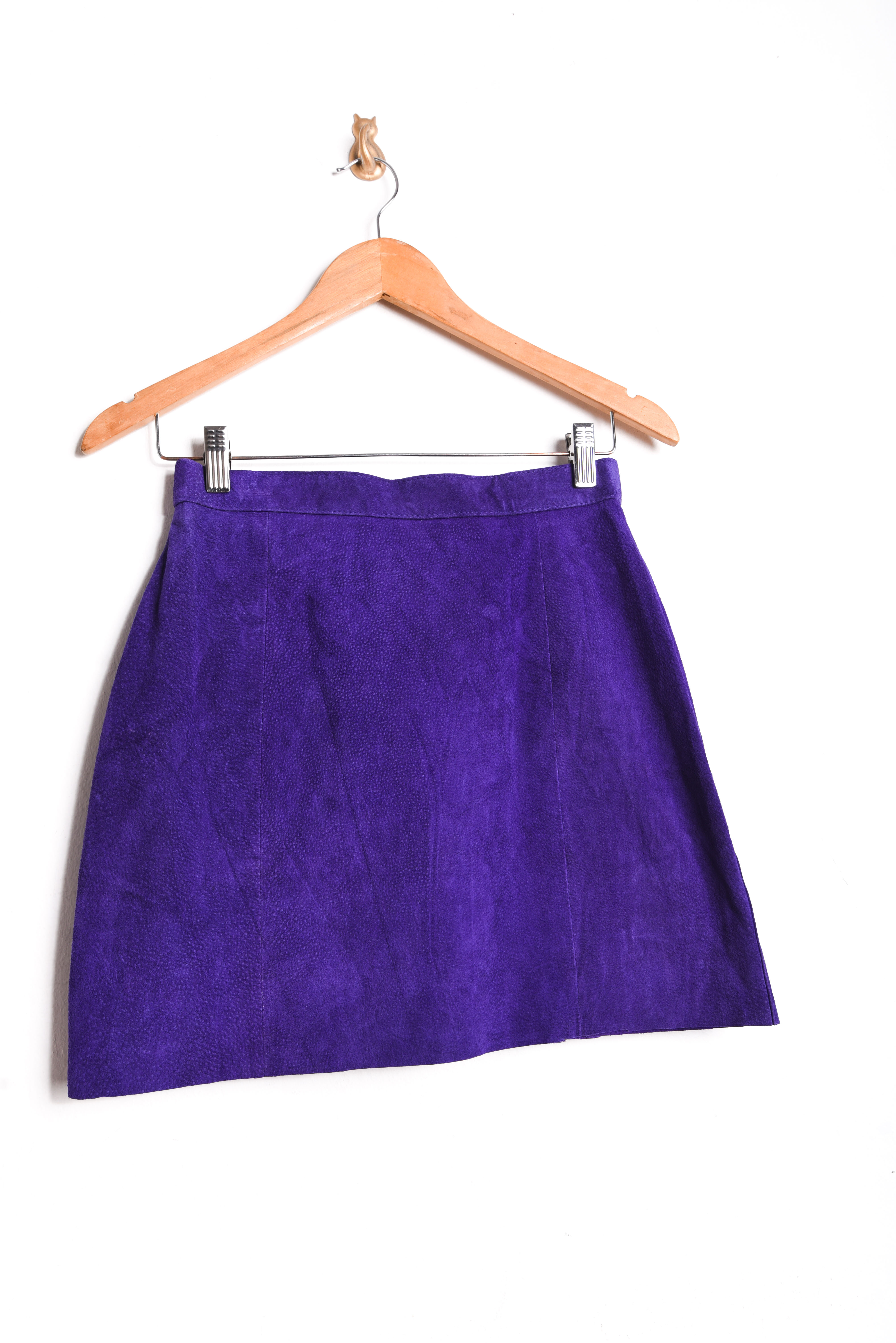 Mini falda morada gamuza 90s