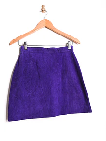 Mini falda morada gamuza 90s