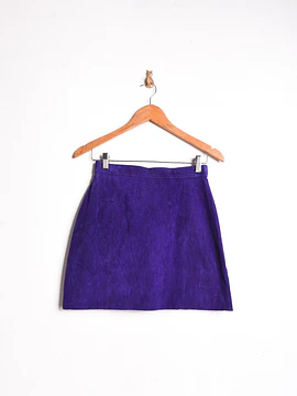 Mini falda morada gamuza 90s